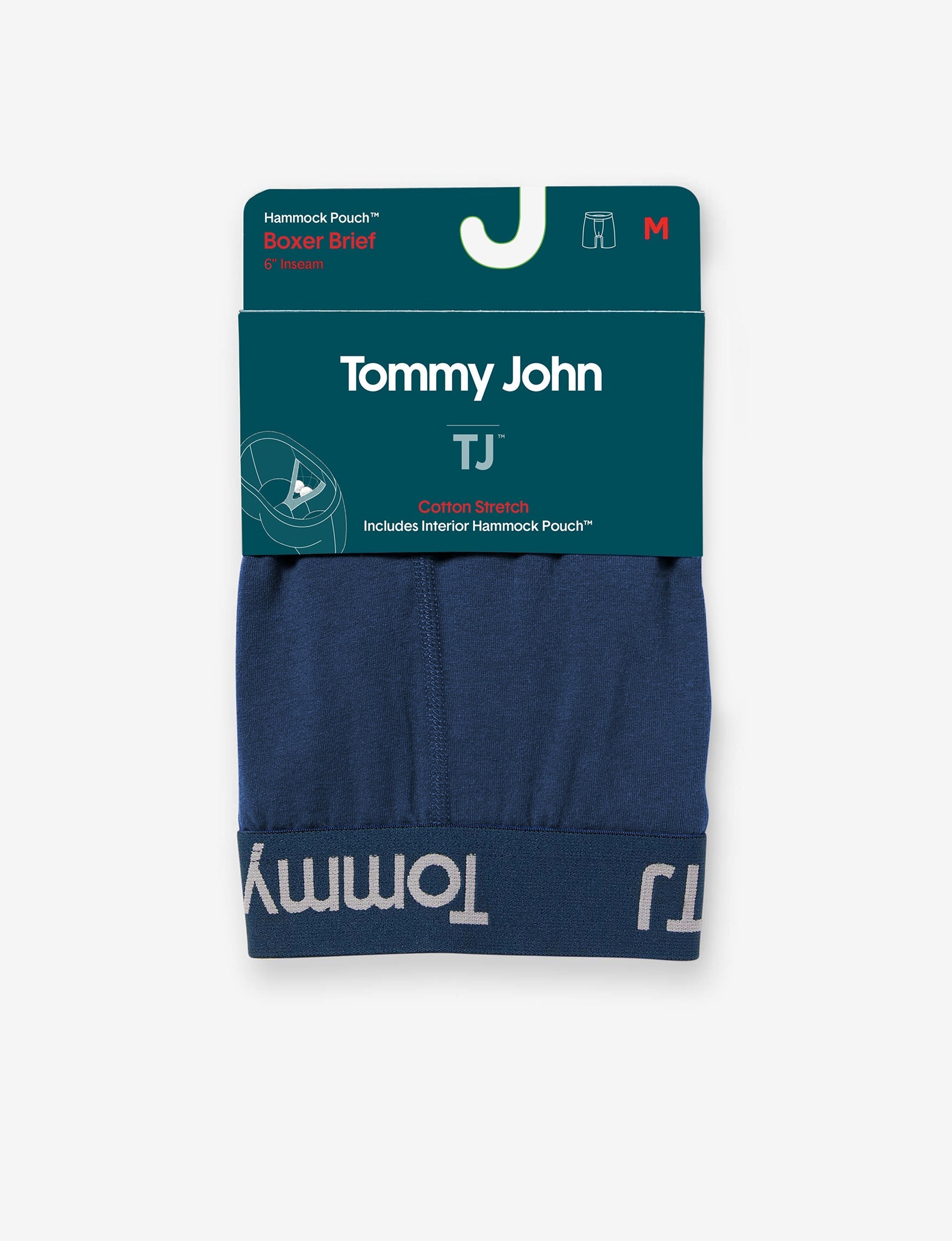TJ Cotton Stretch Hammock Pouch™ Boxer Brief 6”::Dress Blues