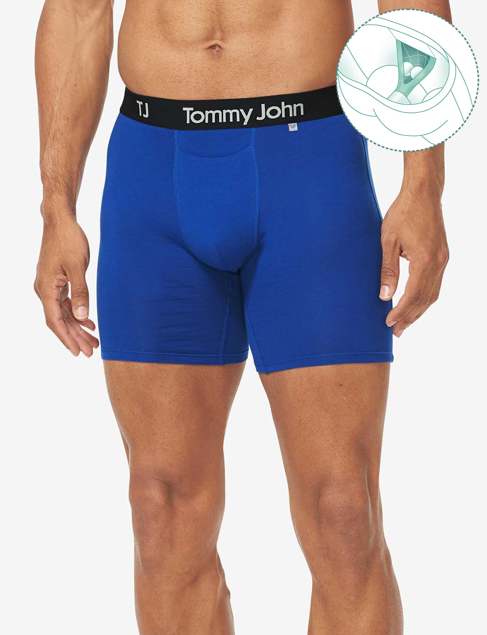 TJ Cotton Stretch Hammock Pouch™ Boxer Brief 6”::Mazarine Blue