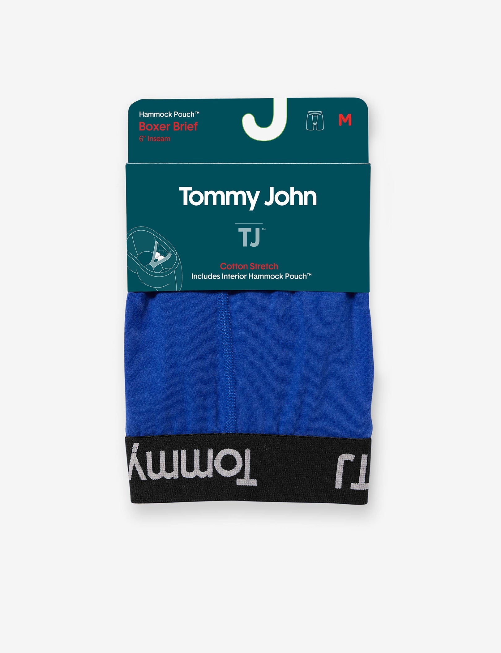TJ Cotton Stretch Hammock Pouch™ Boxer Brief 6”::Mazarine Blue