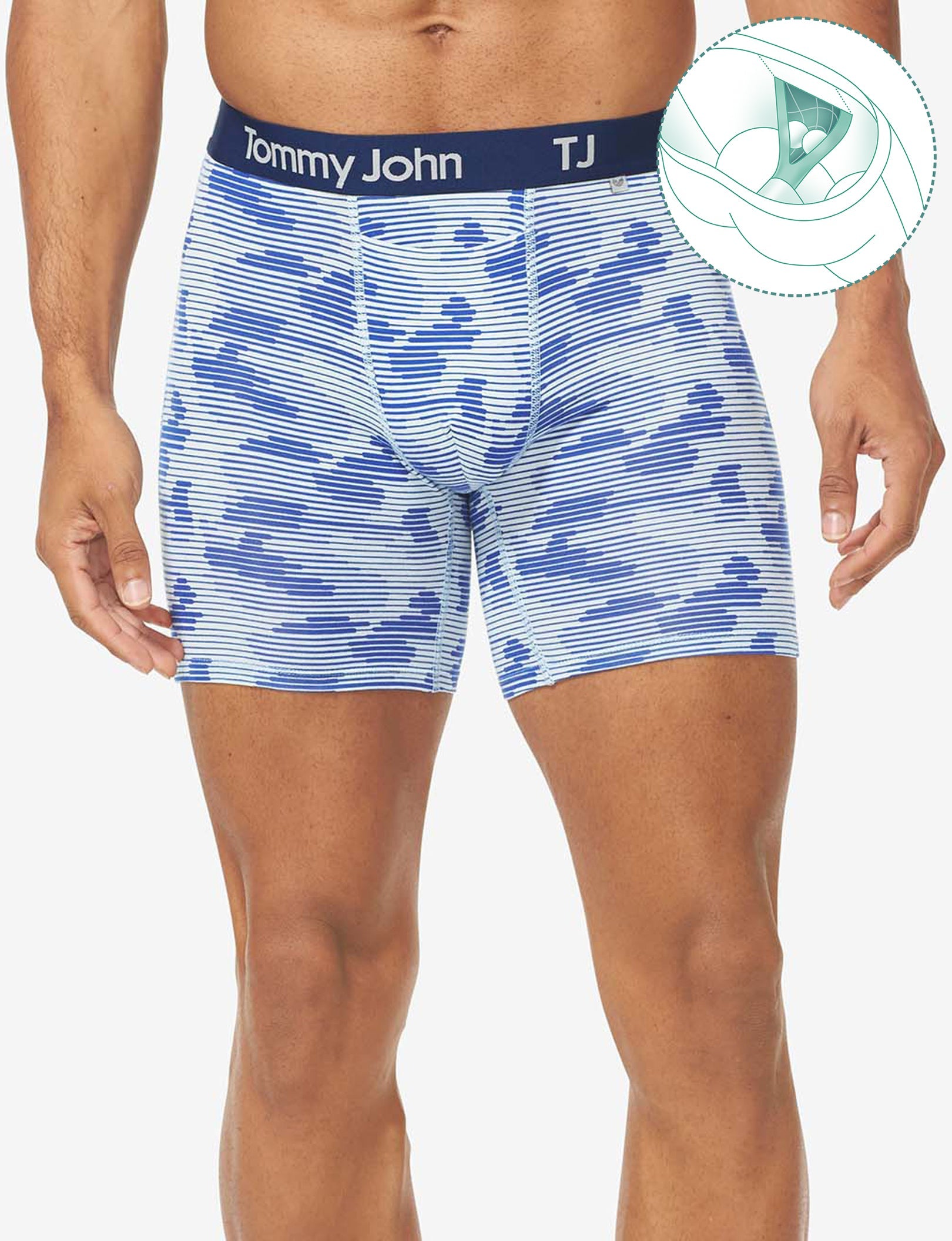 TJ Cotton Stretch Hammock Pouch™ Boxer Brief 6”::Linear Camo