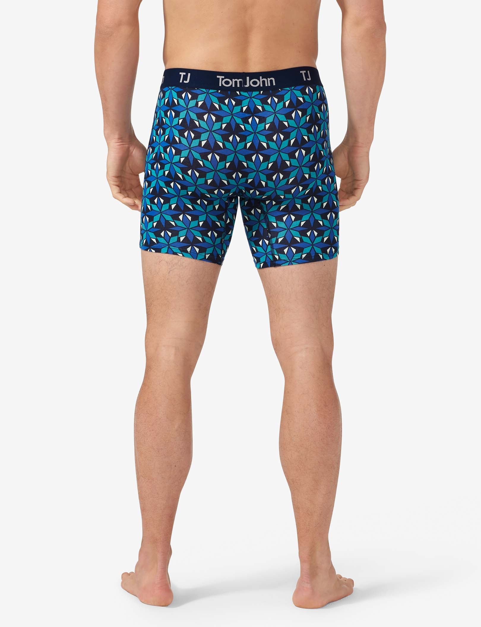 TJ Cotton Stretch Hammock Pouch™ Boxer Brief 6”::Dress Blues Intarsia