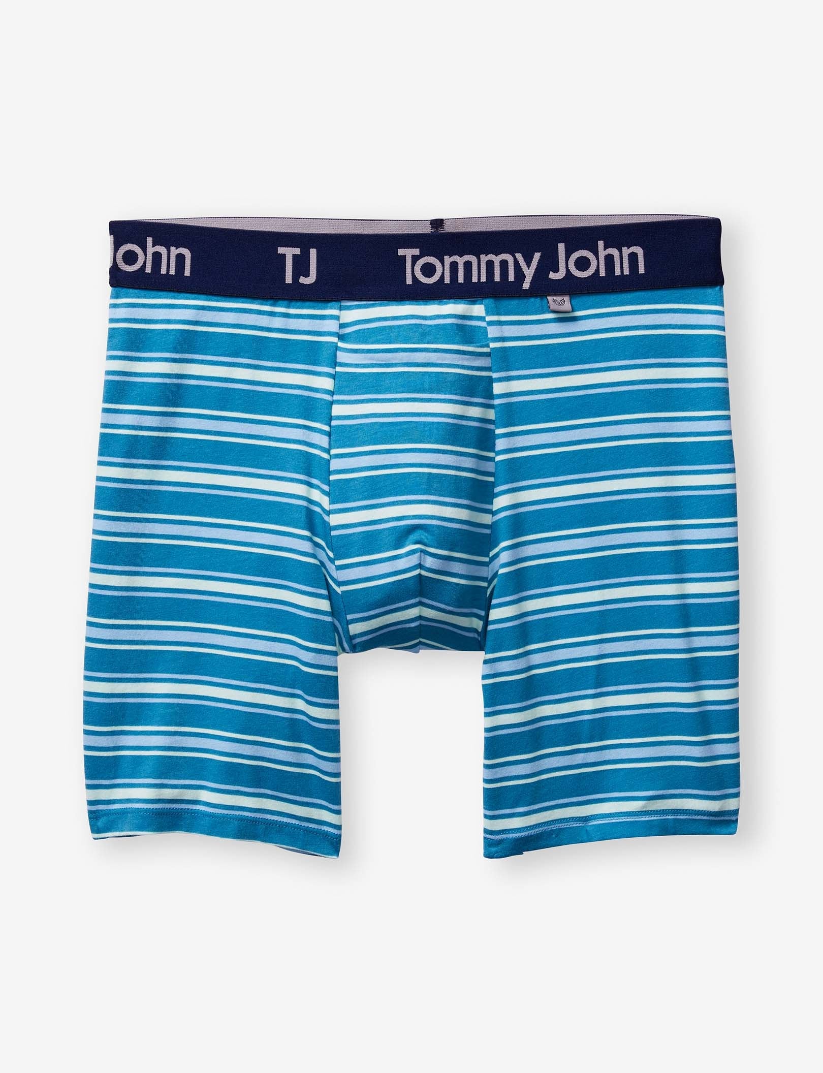 TJ Cotton Stretch Hammock Pouch™ Boxer Brief 6”::Forget-Me-Not Sidecar Stripe