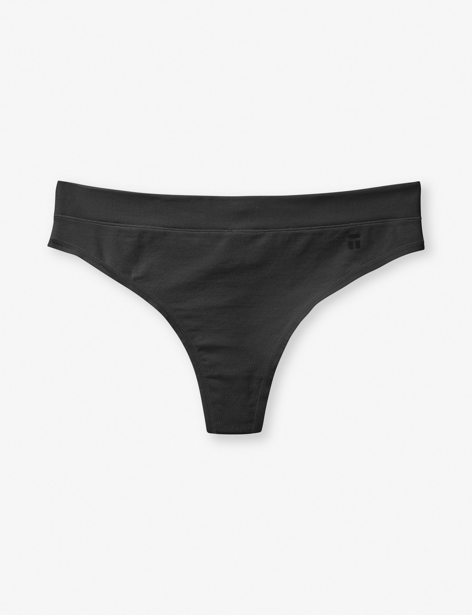 Women's Cool Cotton Thong::Black