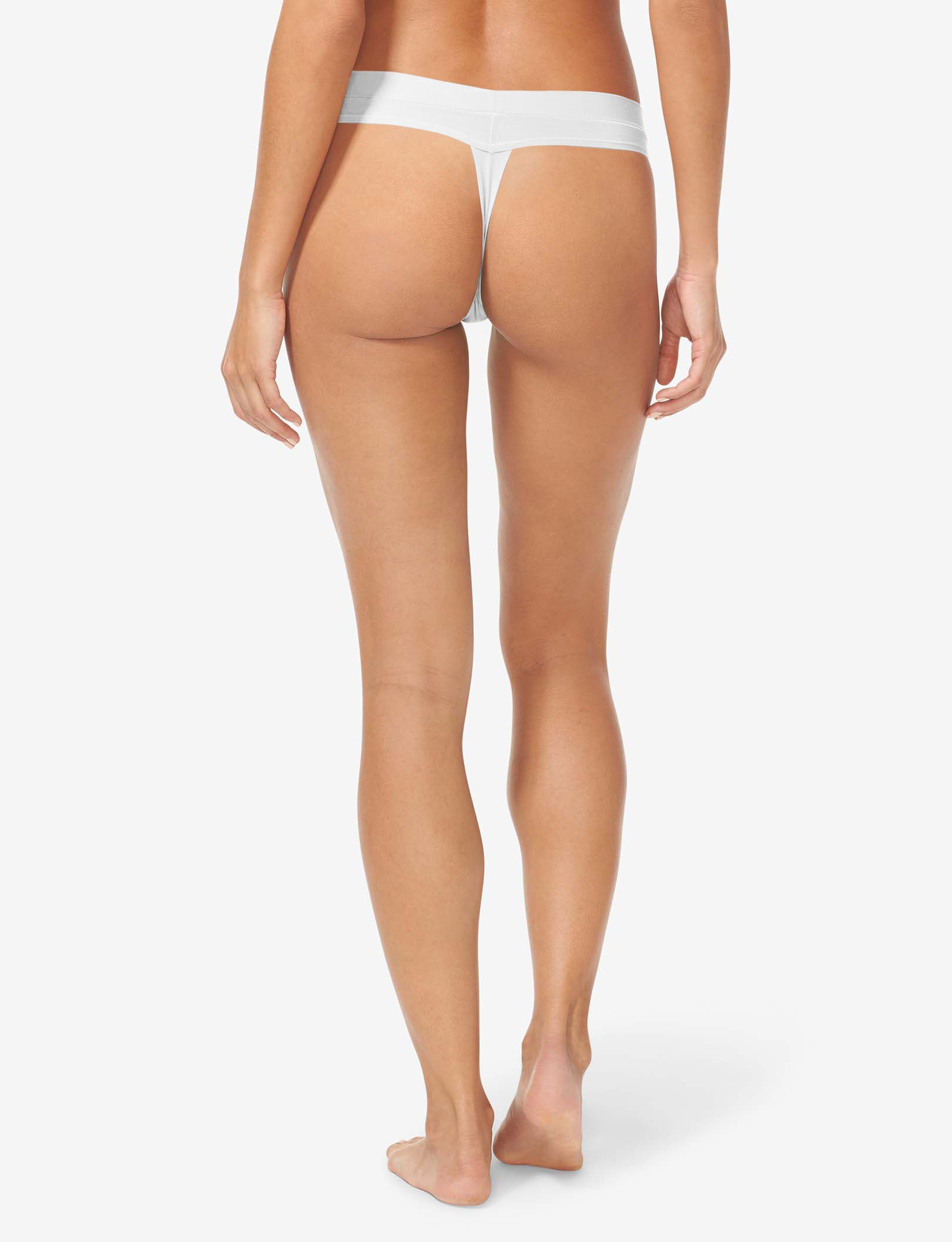 Women's Cool Cotton Thong::White