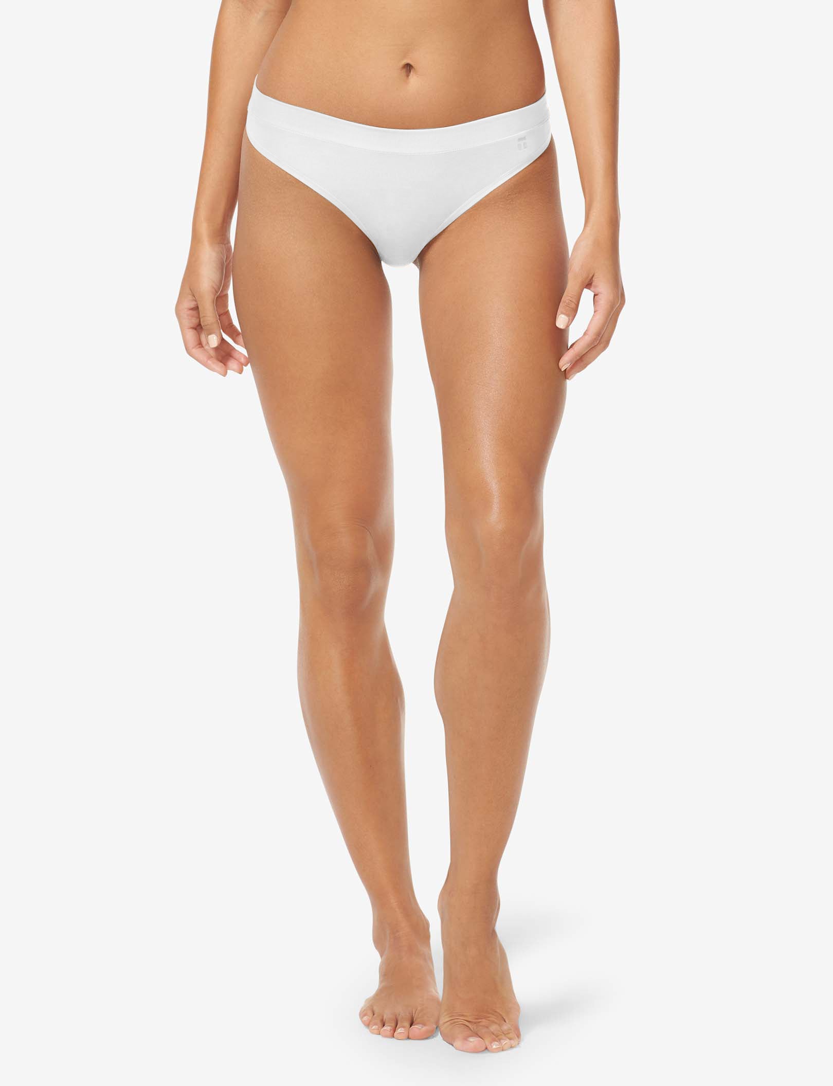 Women's Cool Cotton Thong::White