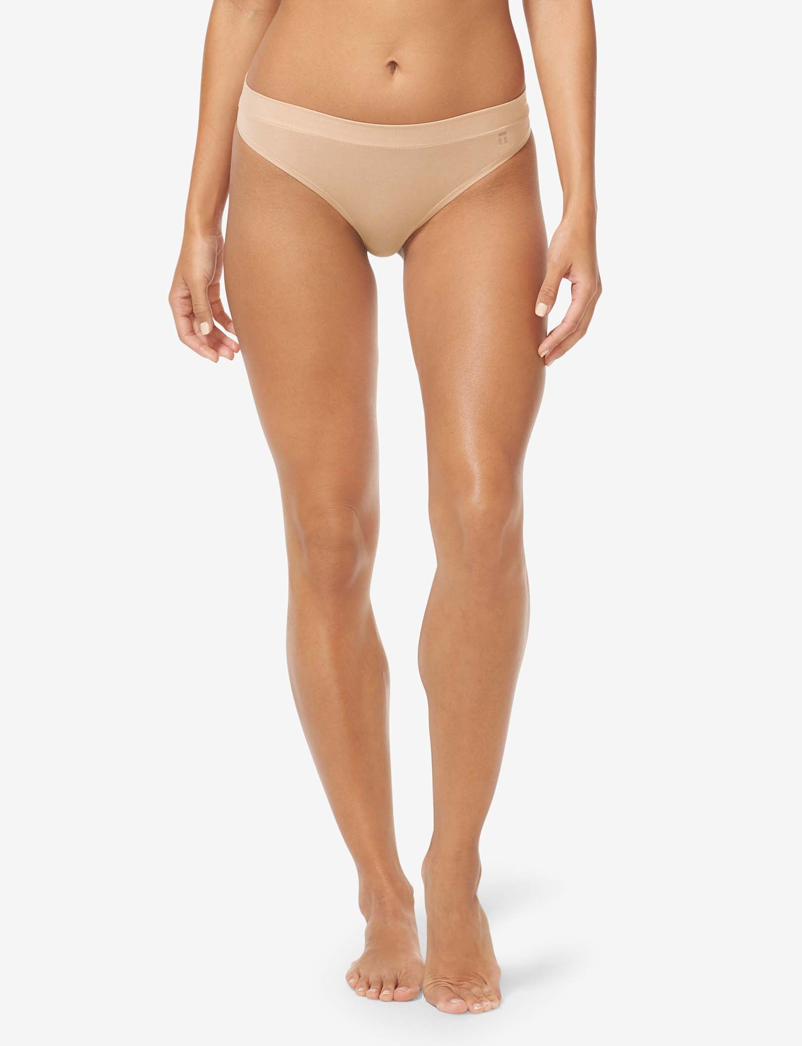 Women's Cool Cotton Thong::Maple Sugar