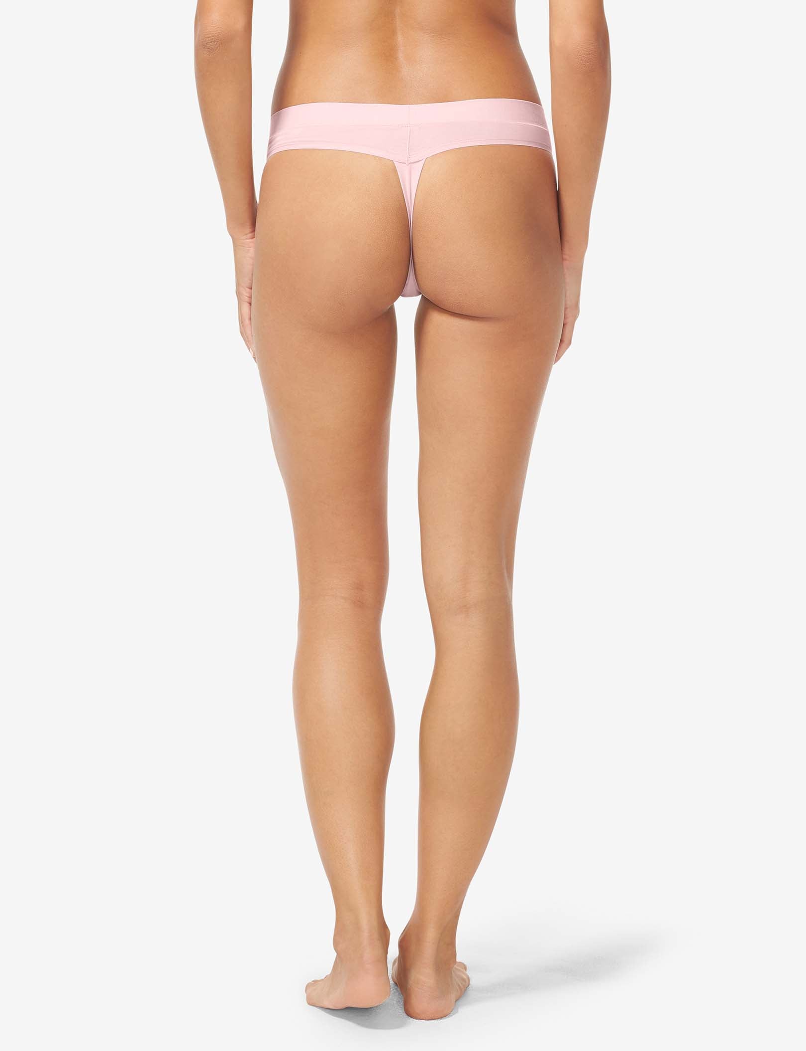 Women's Cool Cotton Thong::Peachskin
