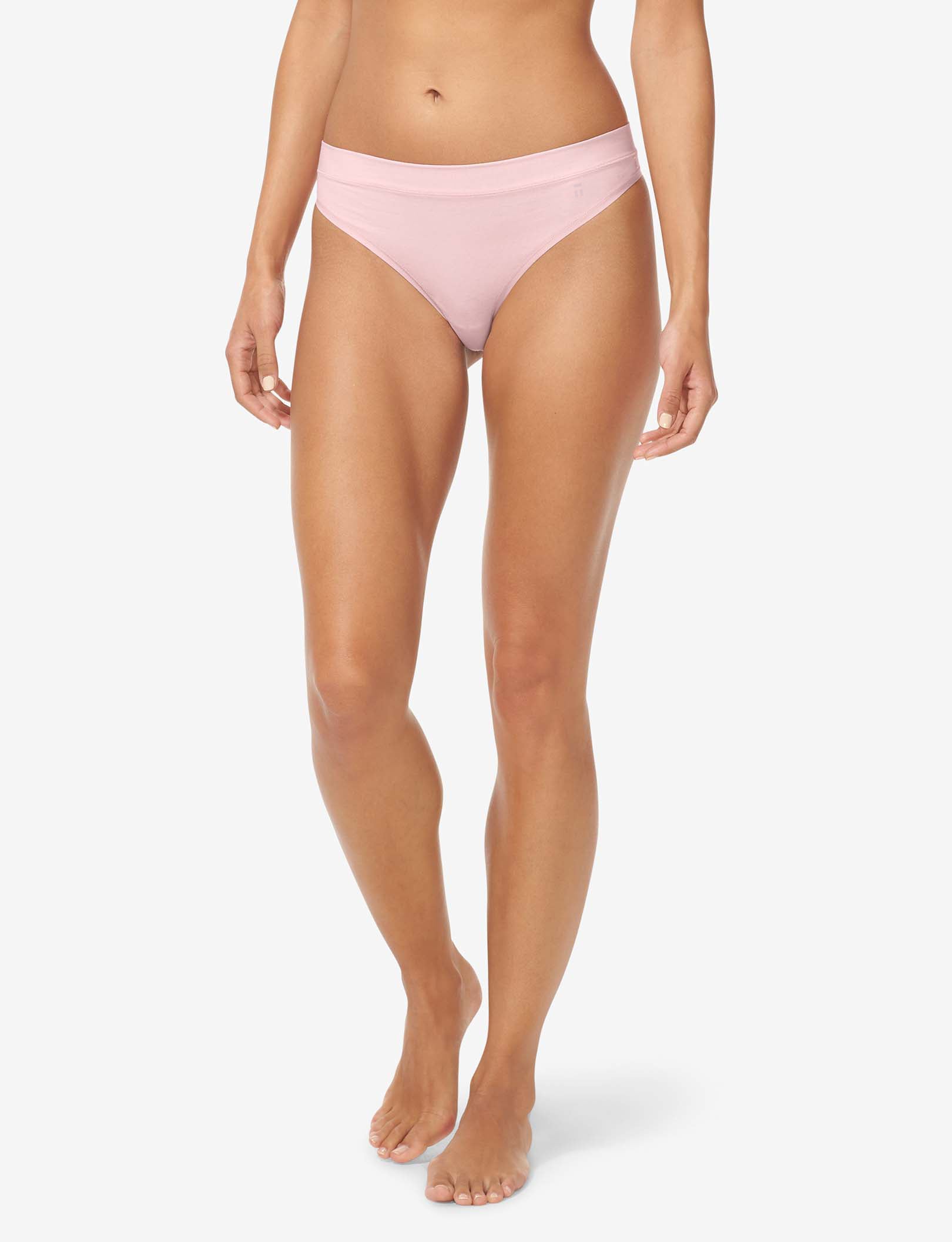 Women's Cool Cotton Thong::Peachskin