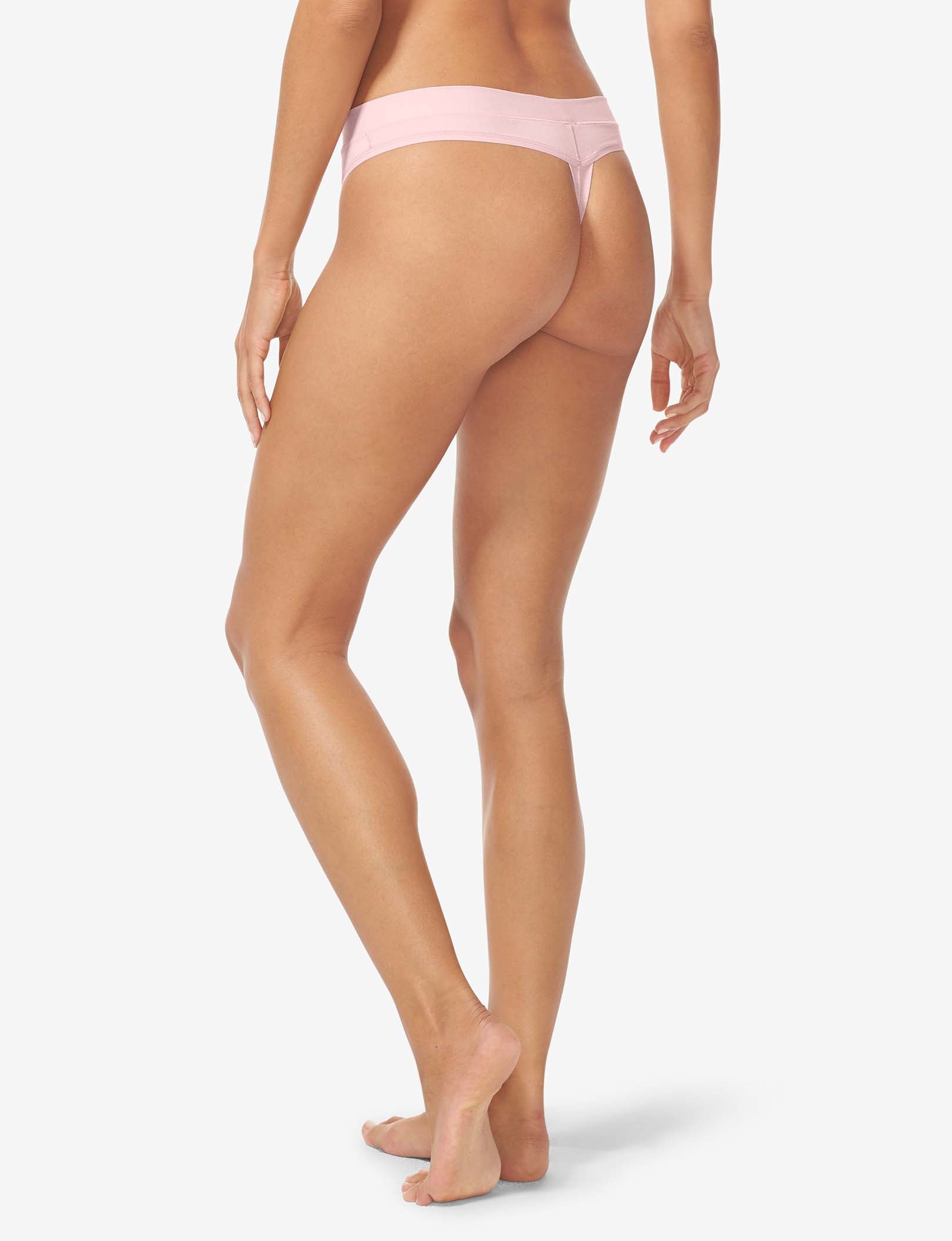 Women's Cool Cotton Thong::Peachskin