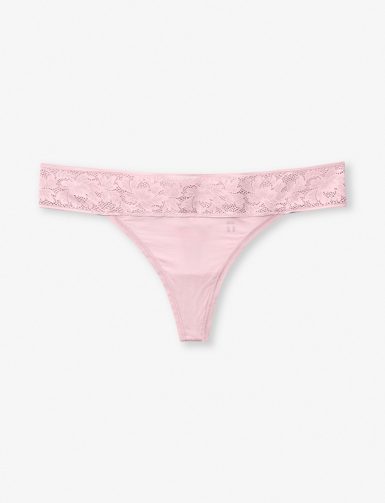 Women's Second Skin Thong, Lace Waist::Peachskin Lace Waist