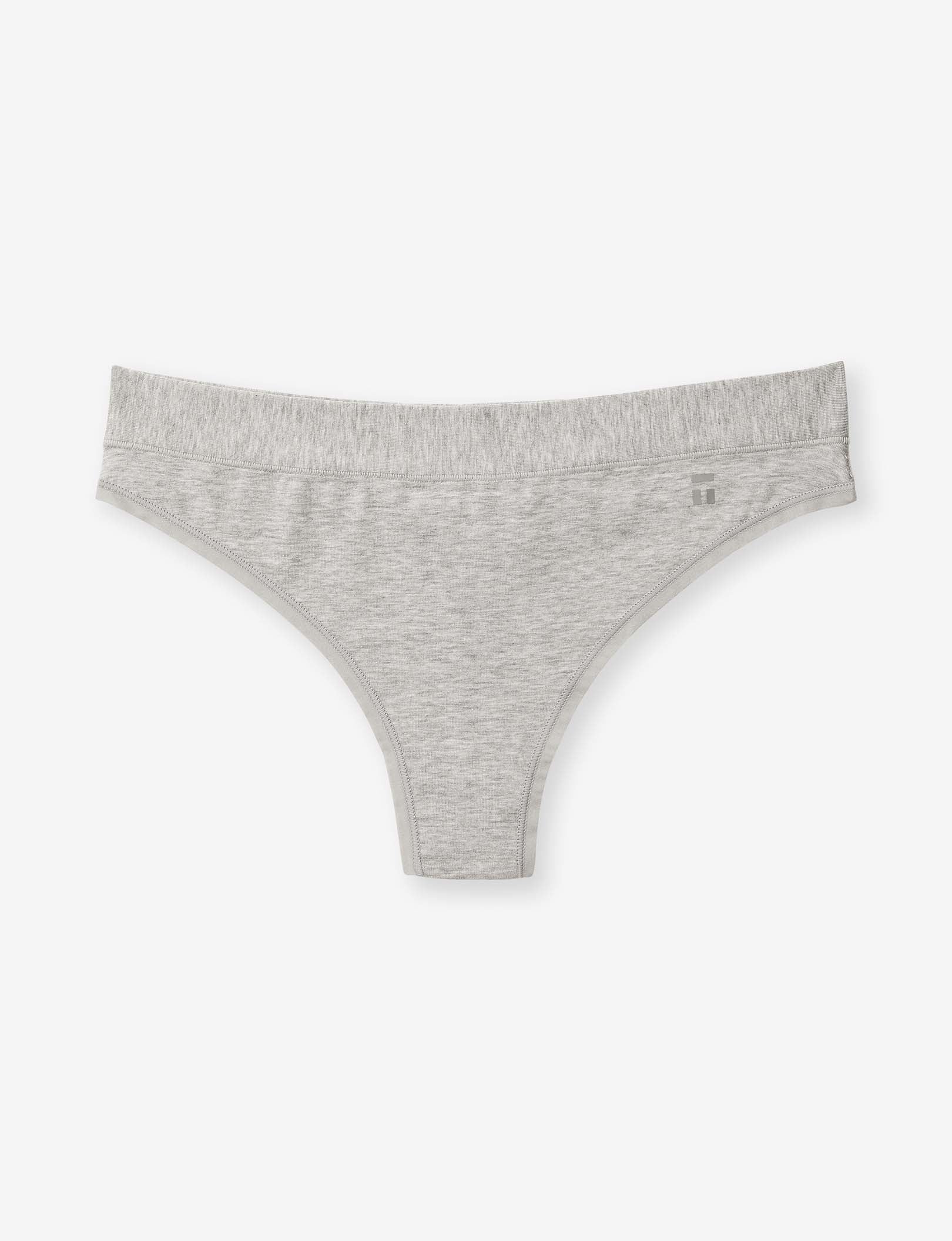 Women's Cool Cotton Thong::Heather Grey