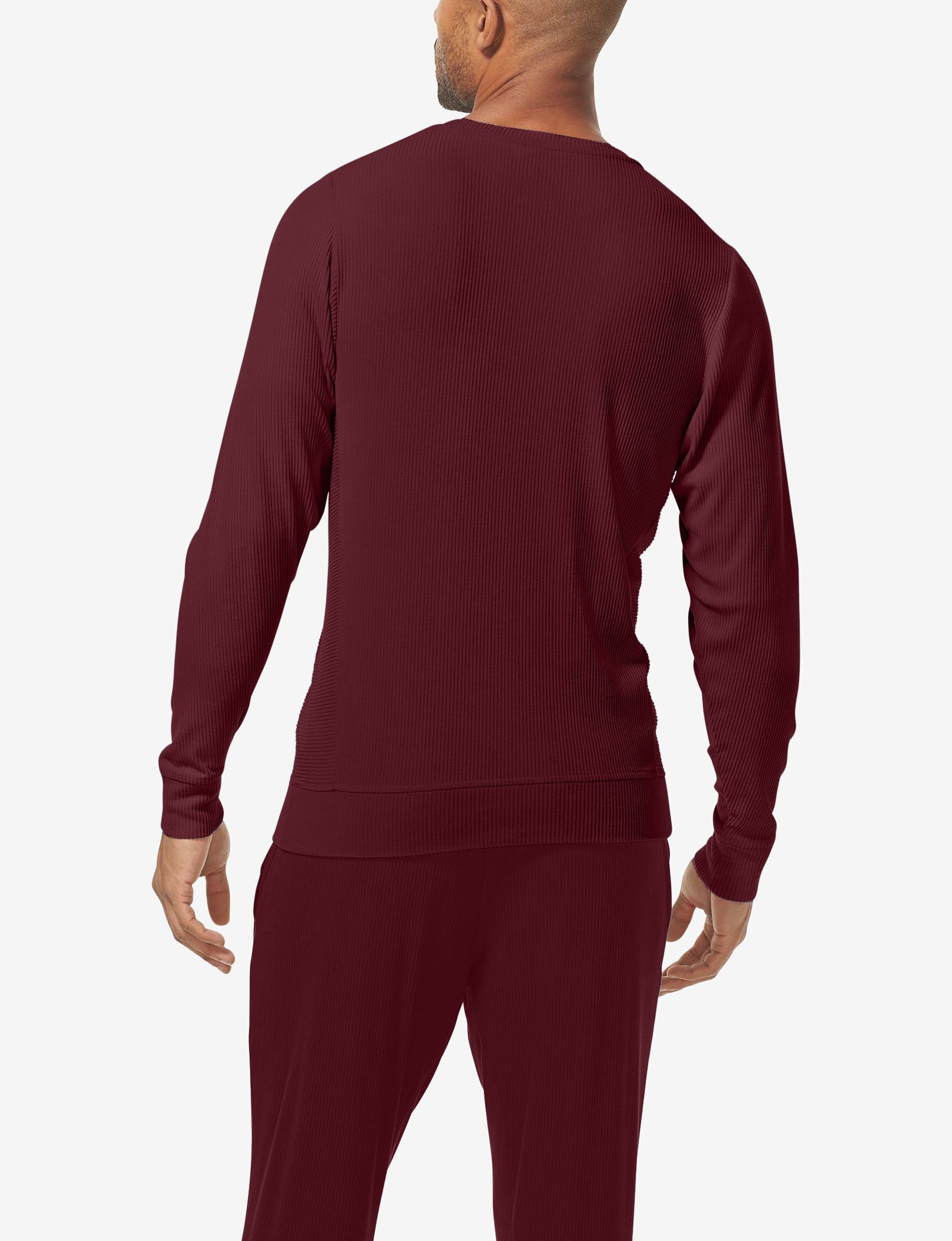 Zen Ribbed Crew Neck Sweatshirt::Port Royale