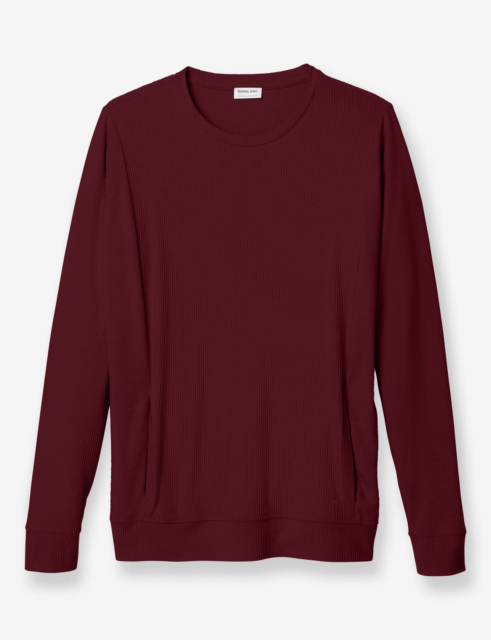 Zen Ribbed Crew Neck Sweatshirt::Port Royale