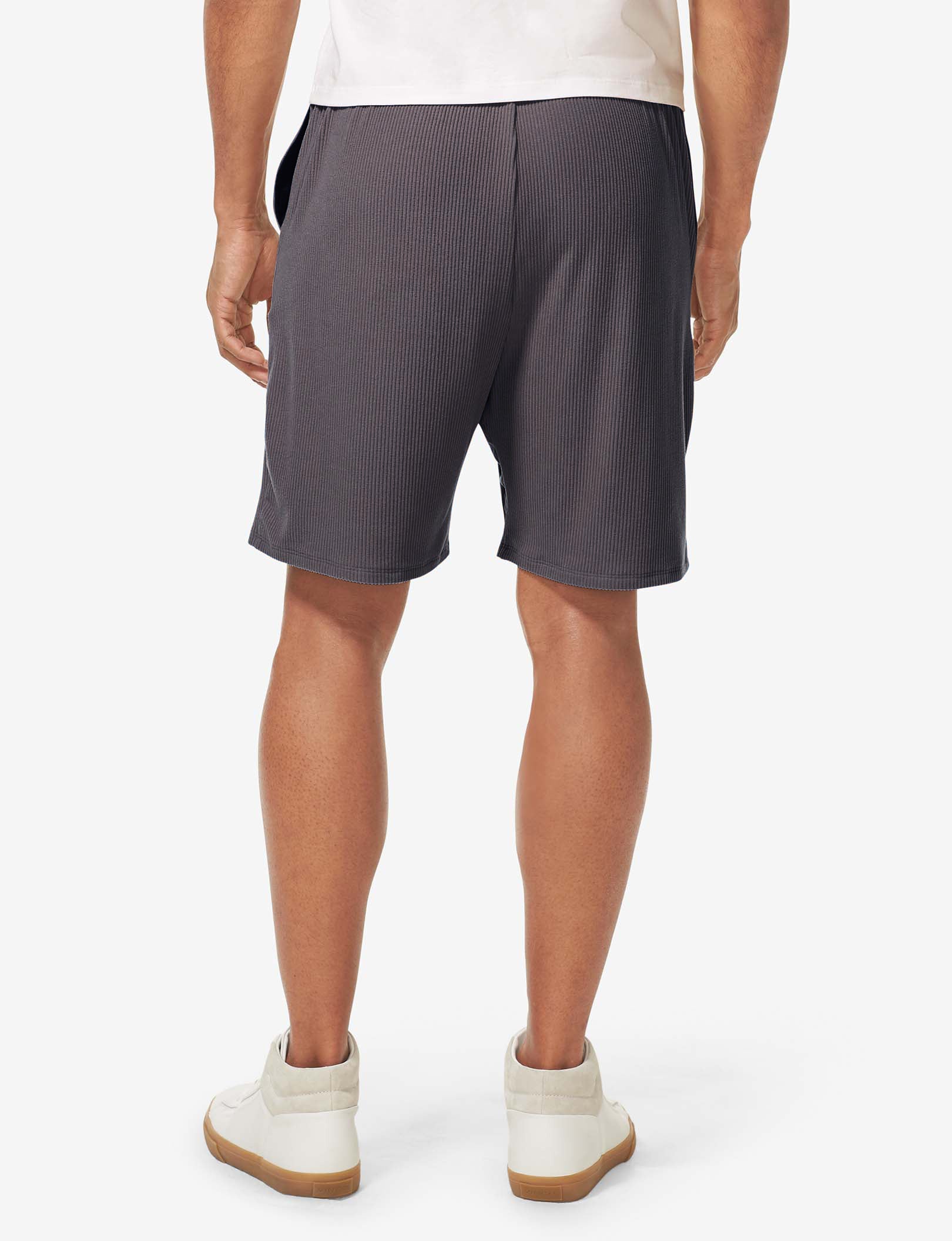 Zen Ribbed Short::Phantom