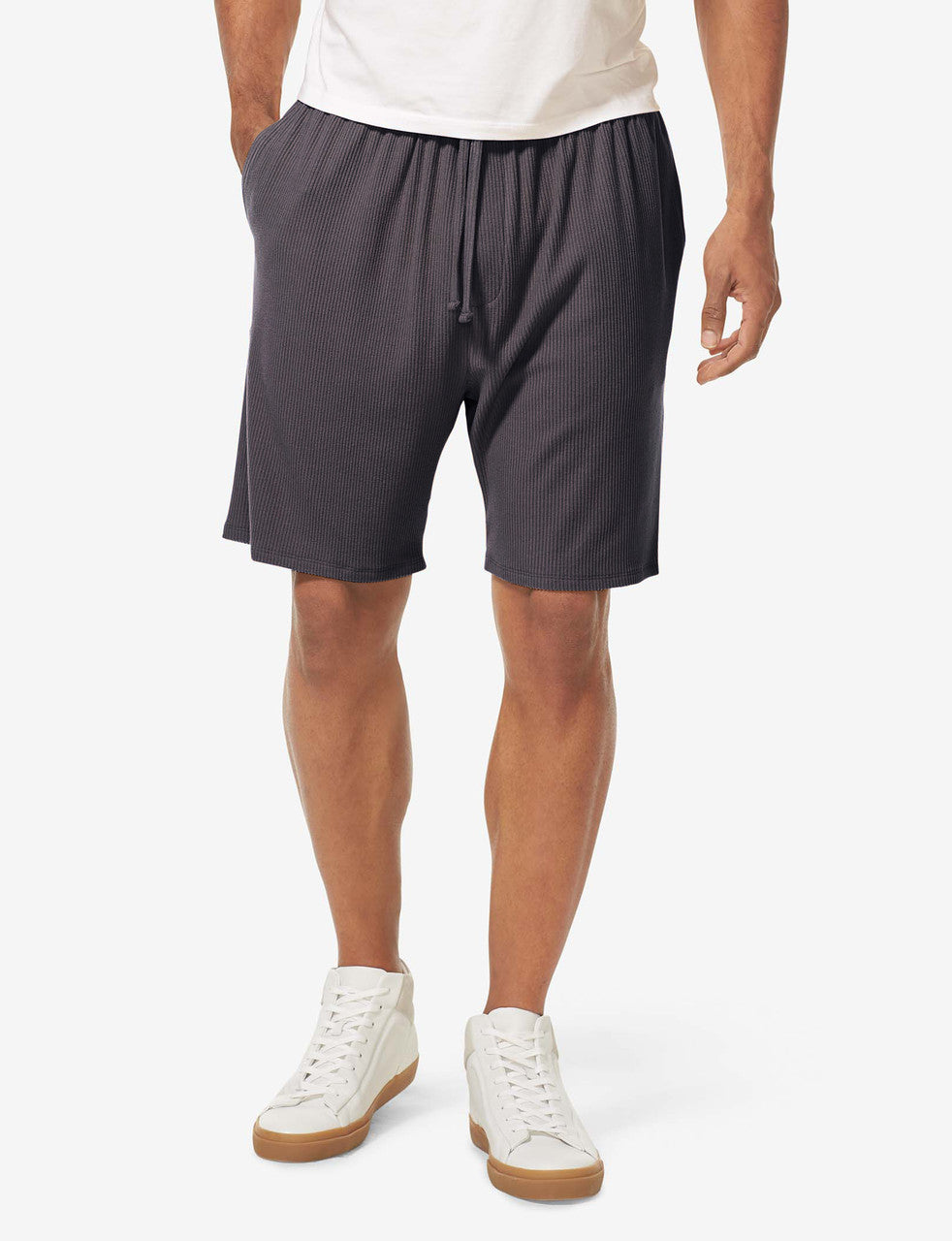 Zen Ribbed Short::Phantom