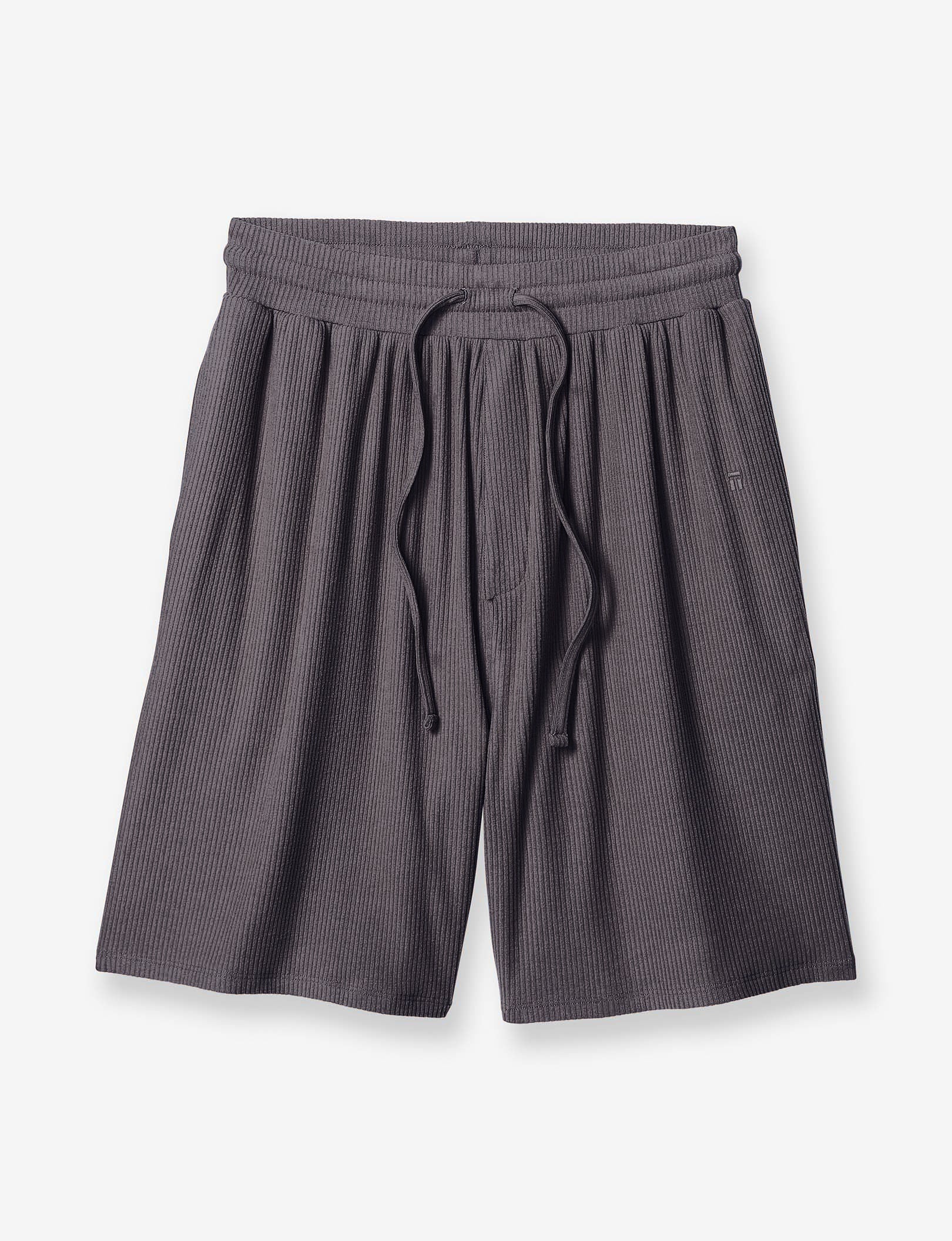 Zen Ribbed Short::Phantom