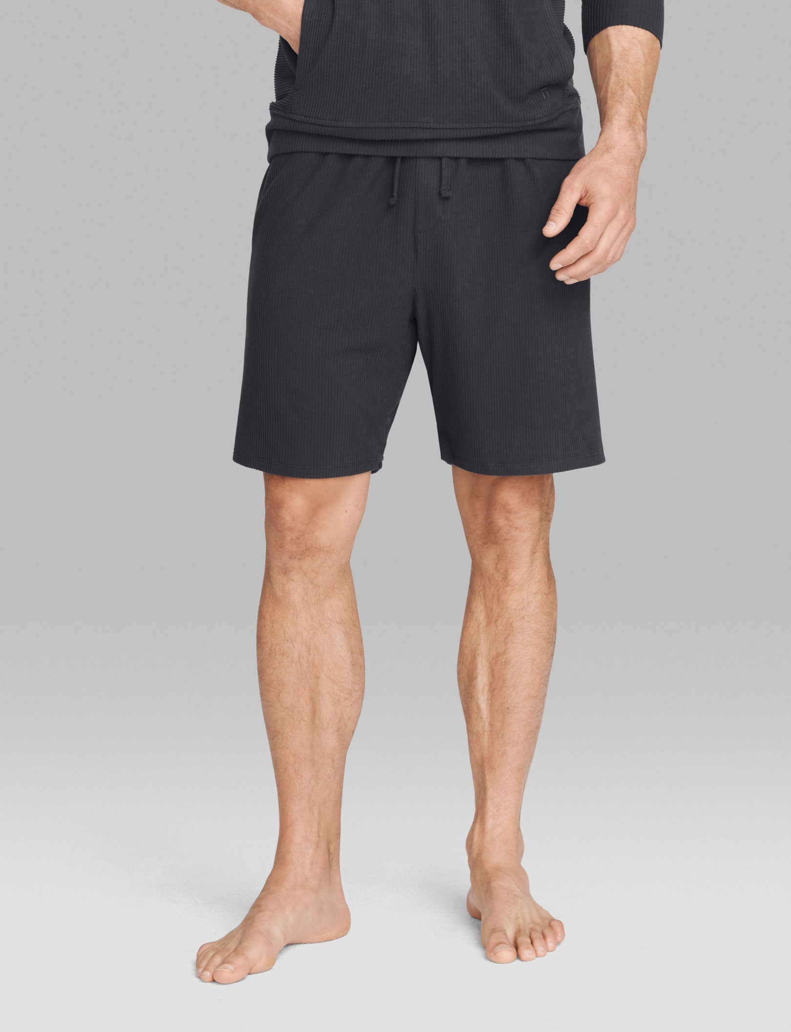 Zen Ribbed Short::Phantom
