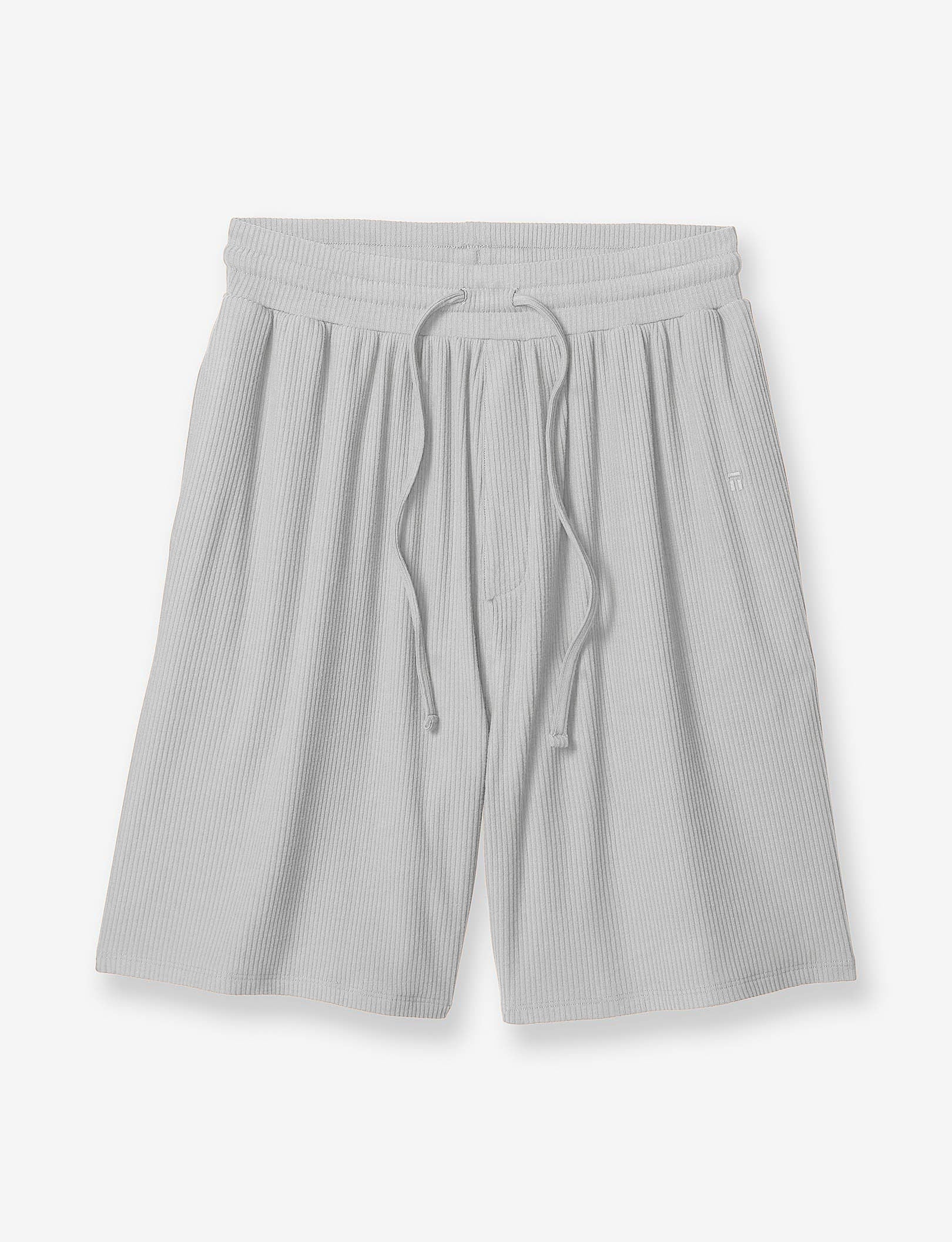Zen Ribbed Short::Mirage Gray
