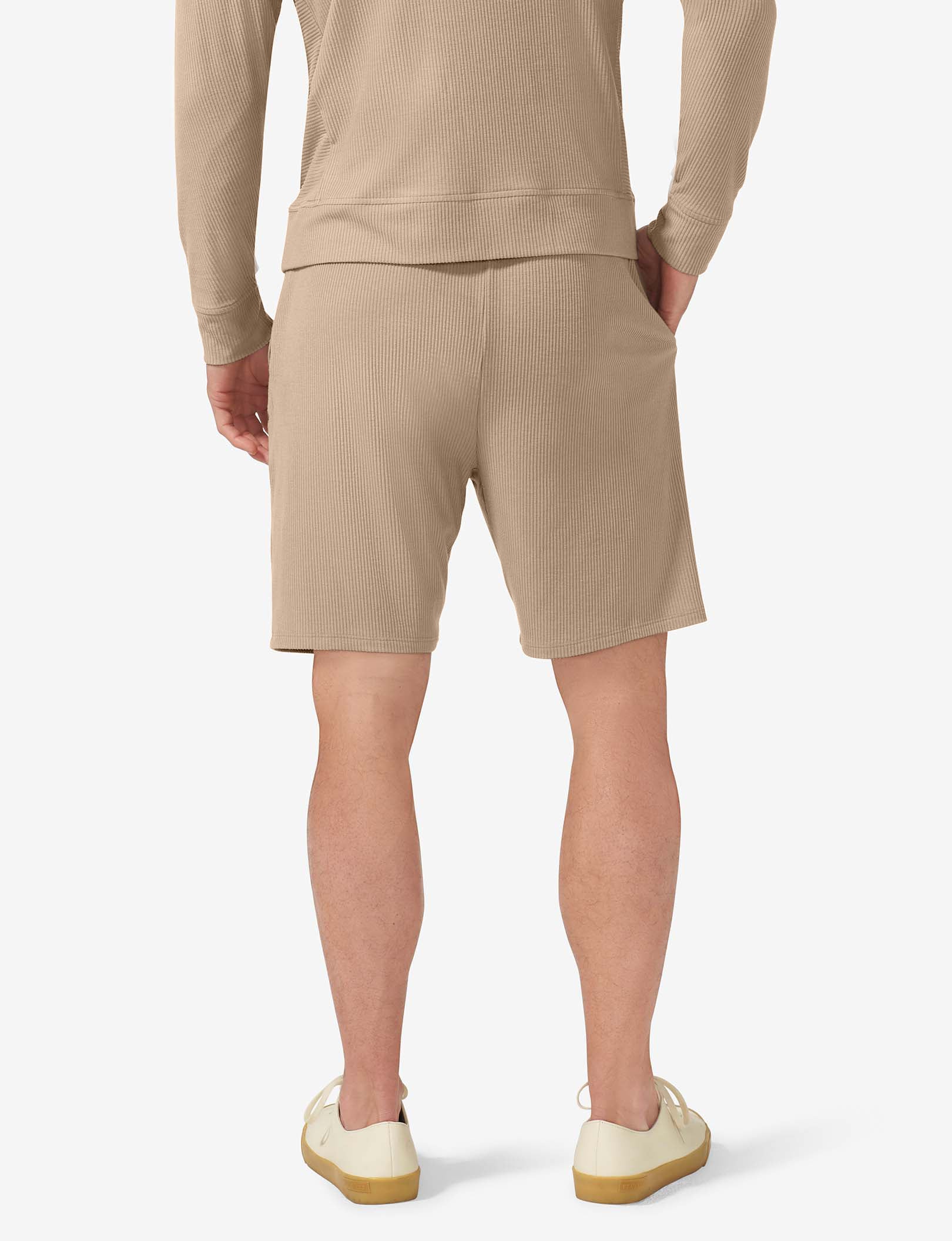 Zen Ribbed Short::Driftwood