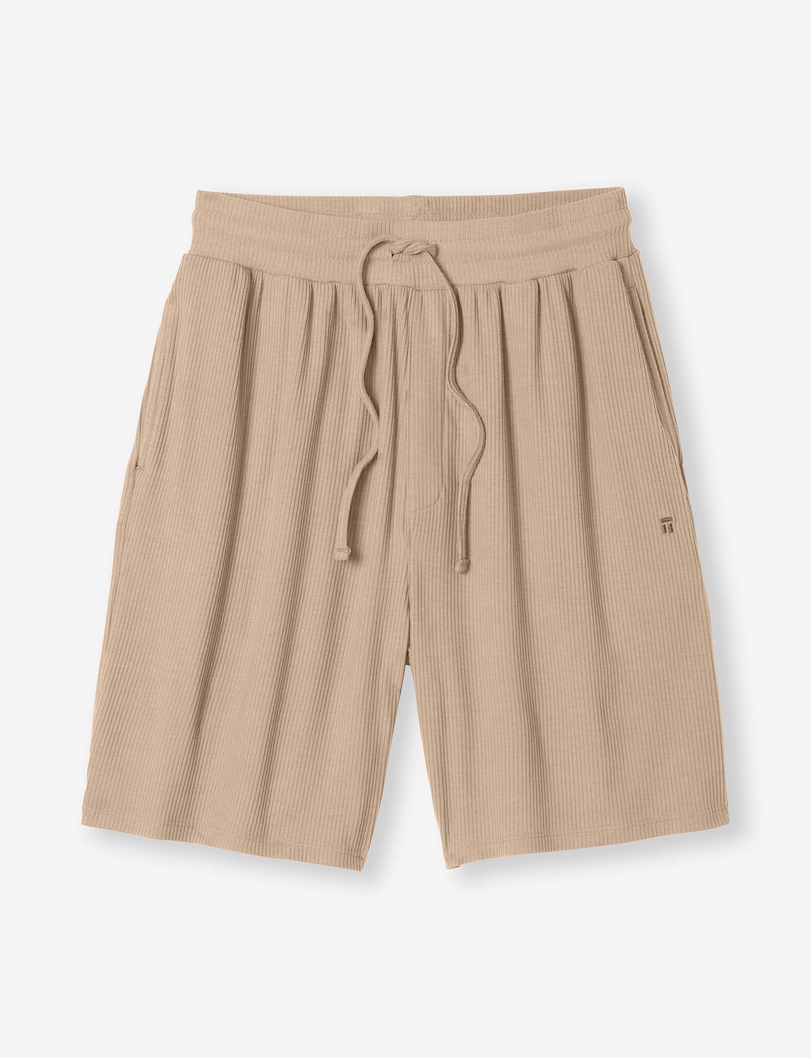 Zen Ribbed Short::Driftwood