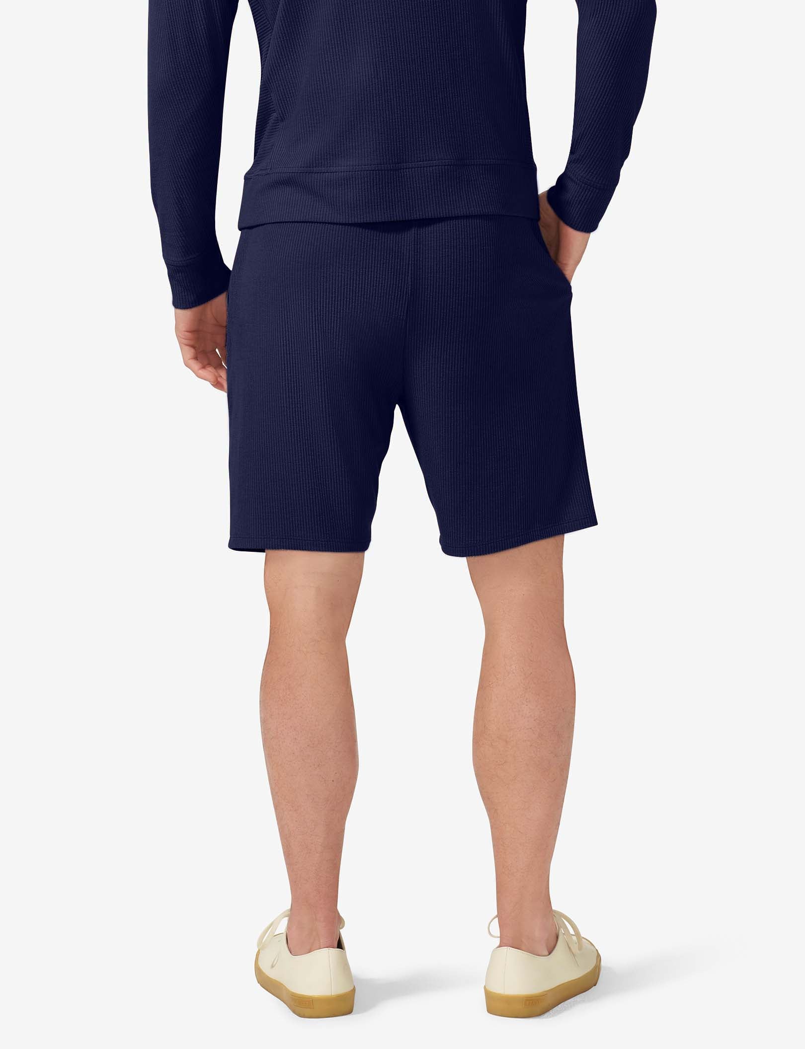 Zen Ribbed Short::Evening Blue