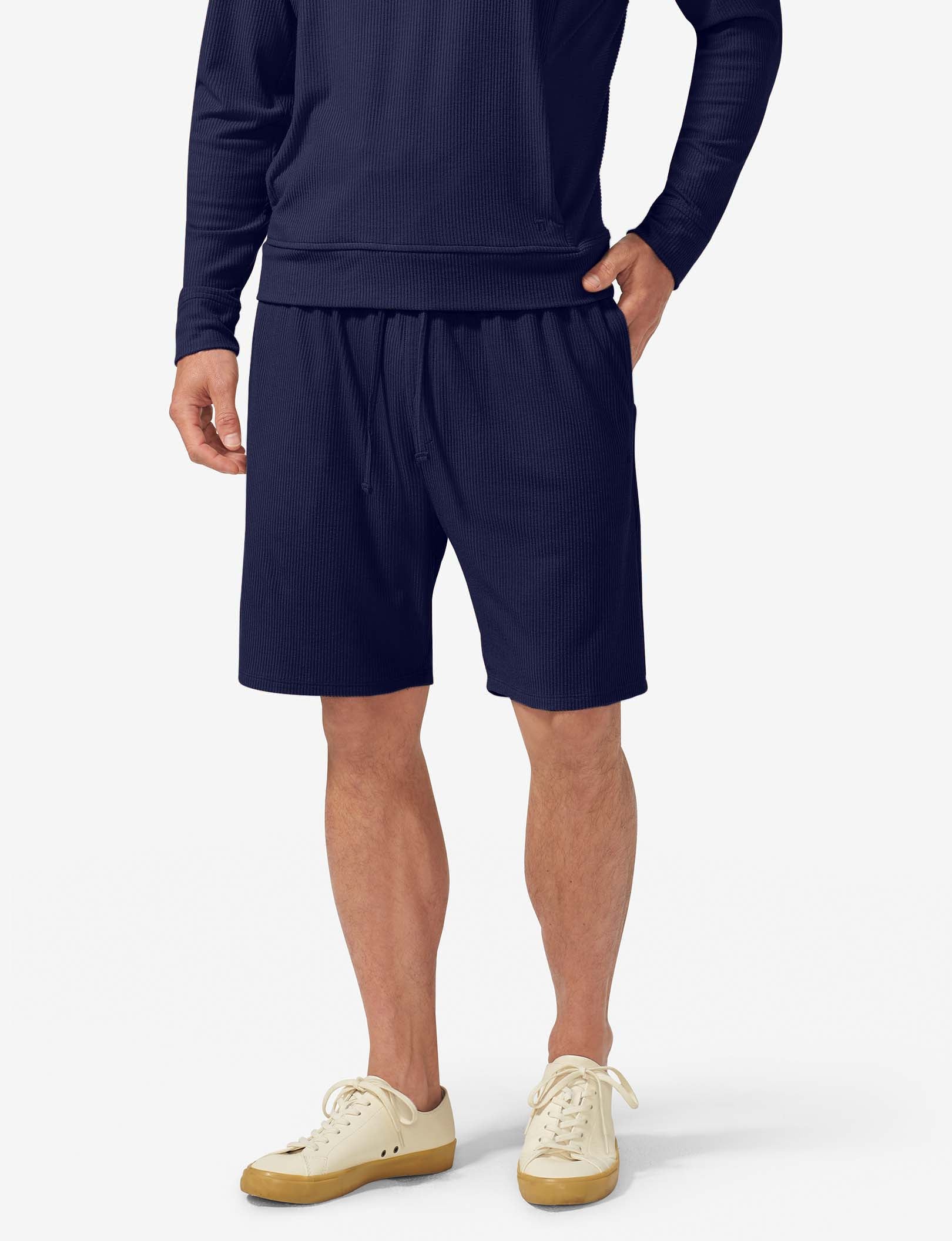 Zen Ribbed Short::Evening Blue