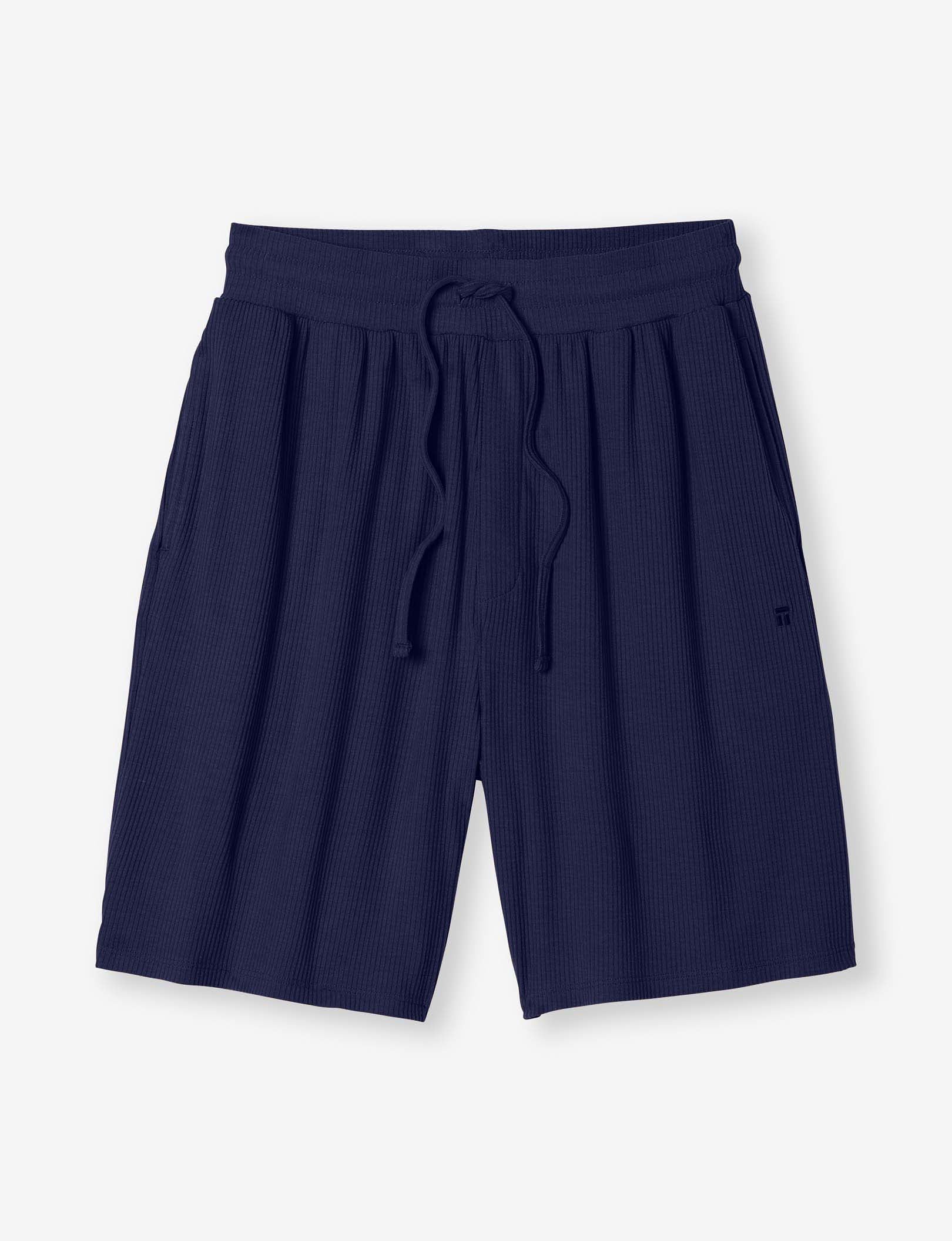 Zen Ribbed Short::Evening Blue