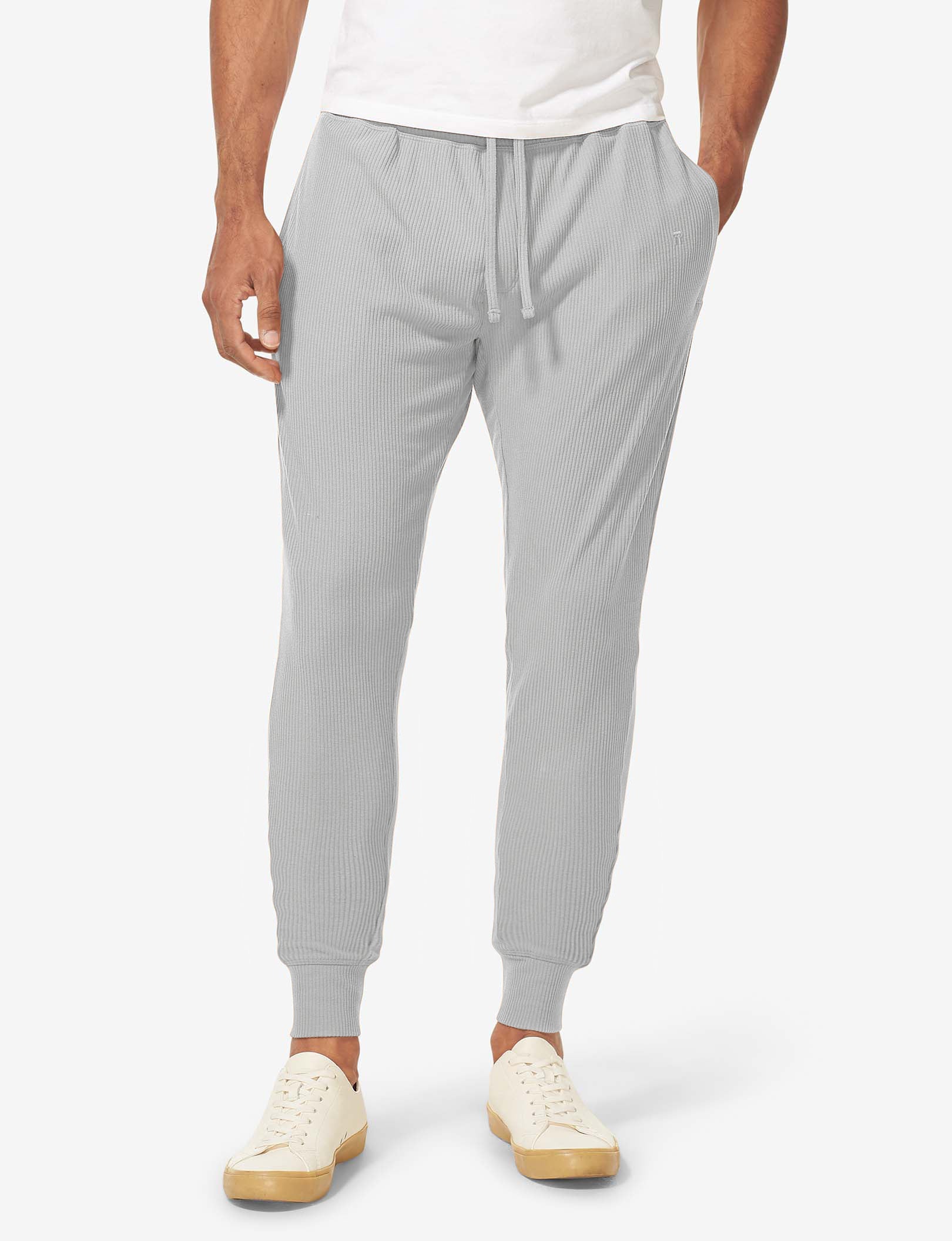 Zen Ribbed Jogger::Mirage Gray