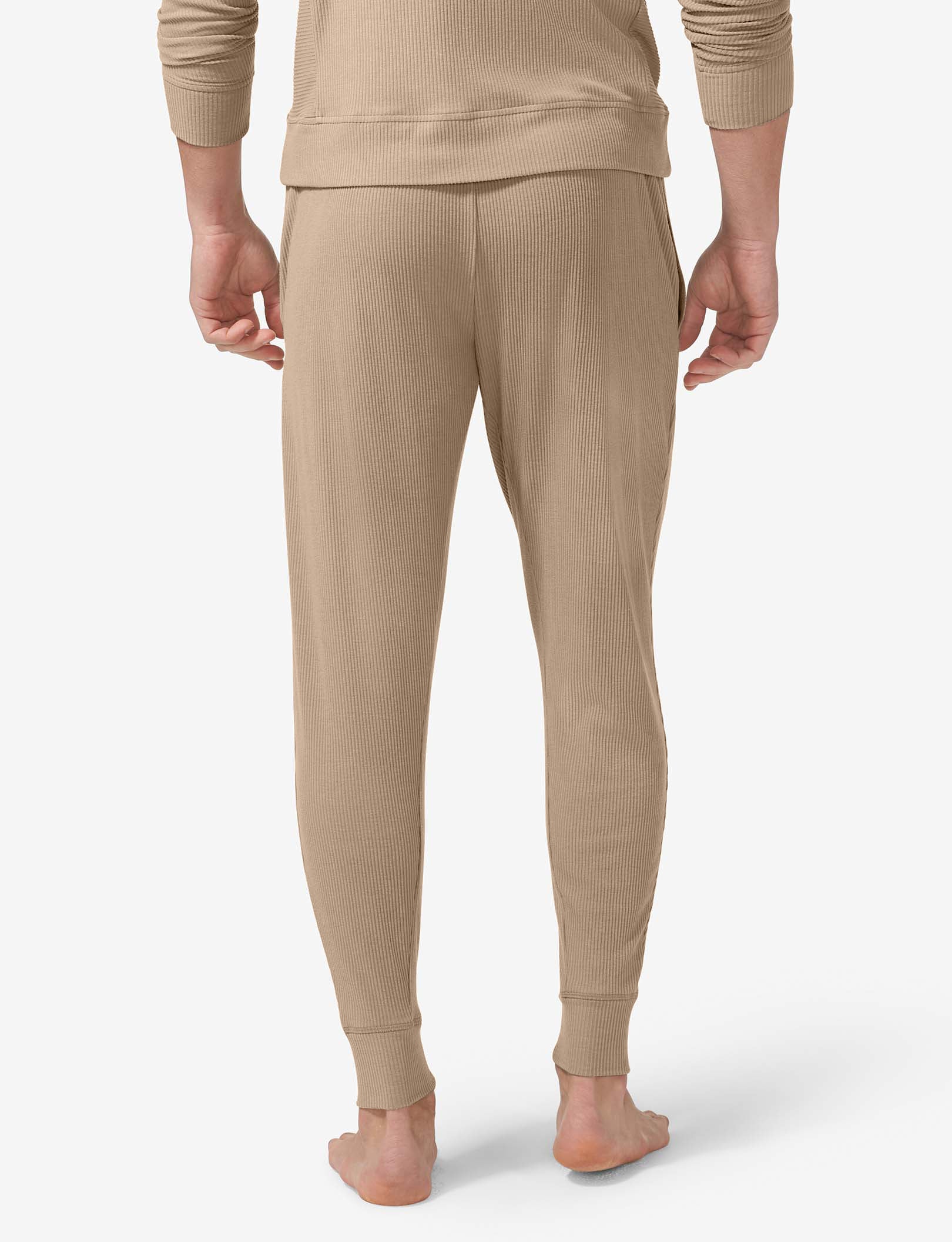 Zen Ribbed Jogger::Driftwood