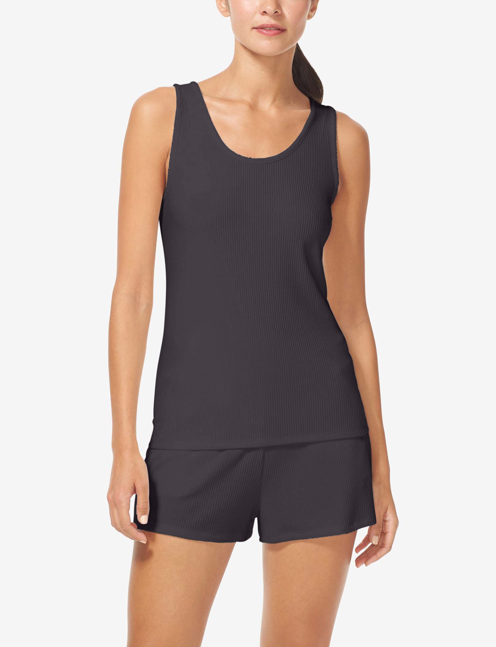 Women's Zen Ribbed Tank::Phantom