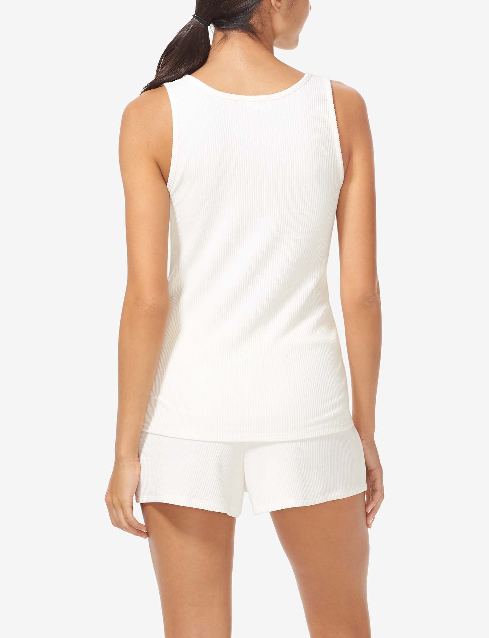 Women's Zen Ribbed Tank::Coconut Milk