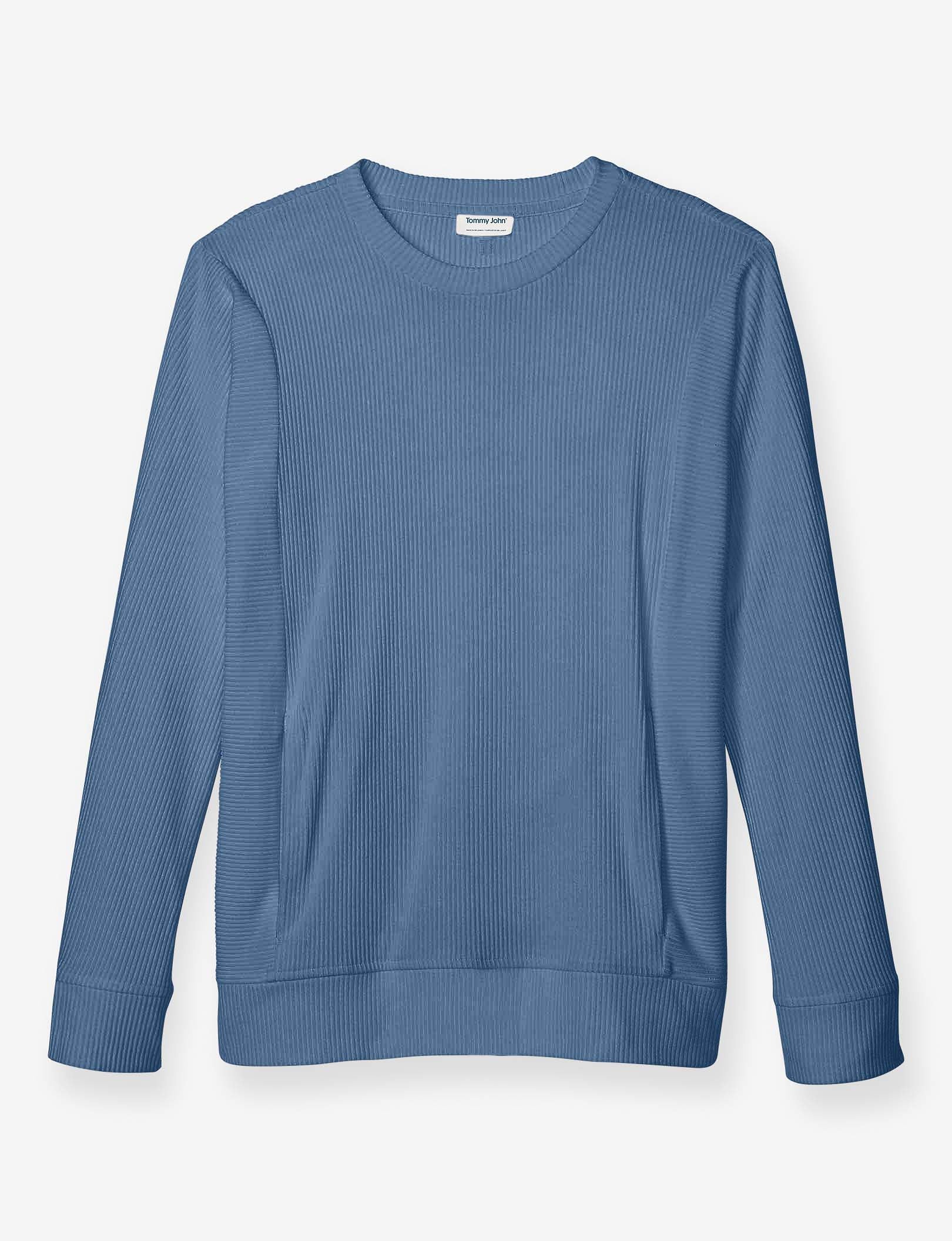 Women's Zen Ribbed Crew Neck Sweatshirt::Bering Sea