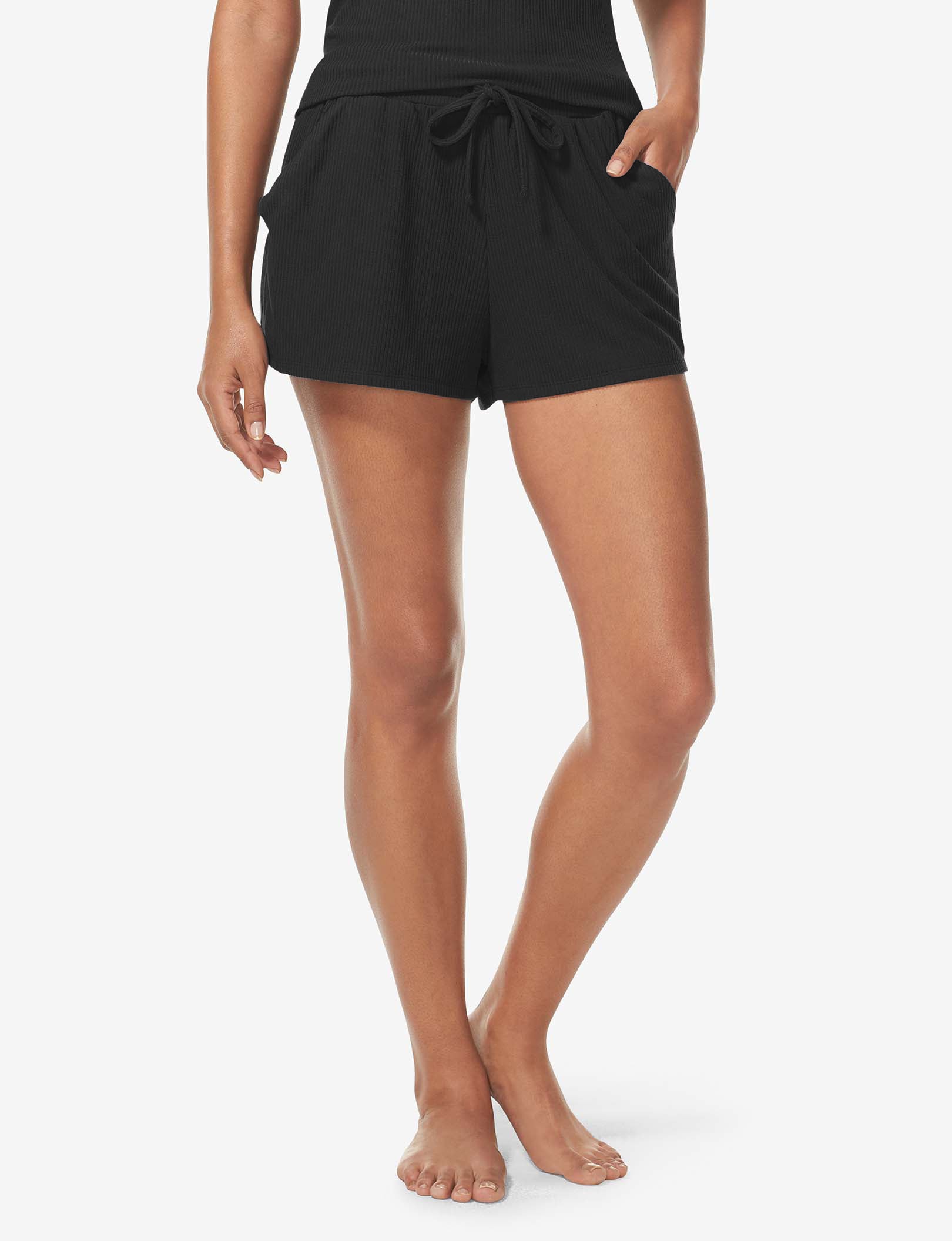 Women's Zen Ribbed Short::Black