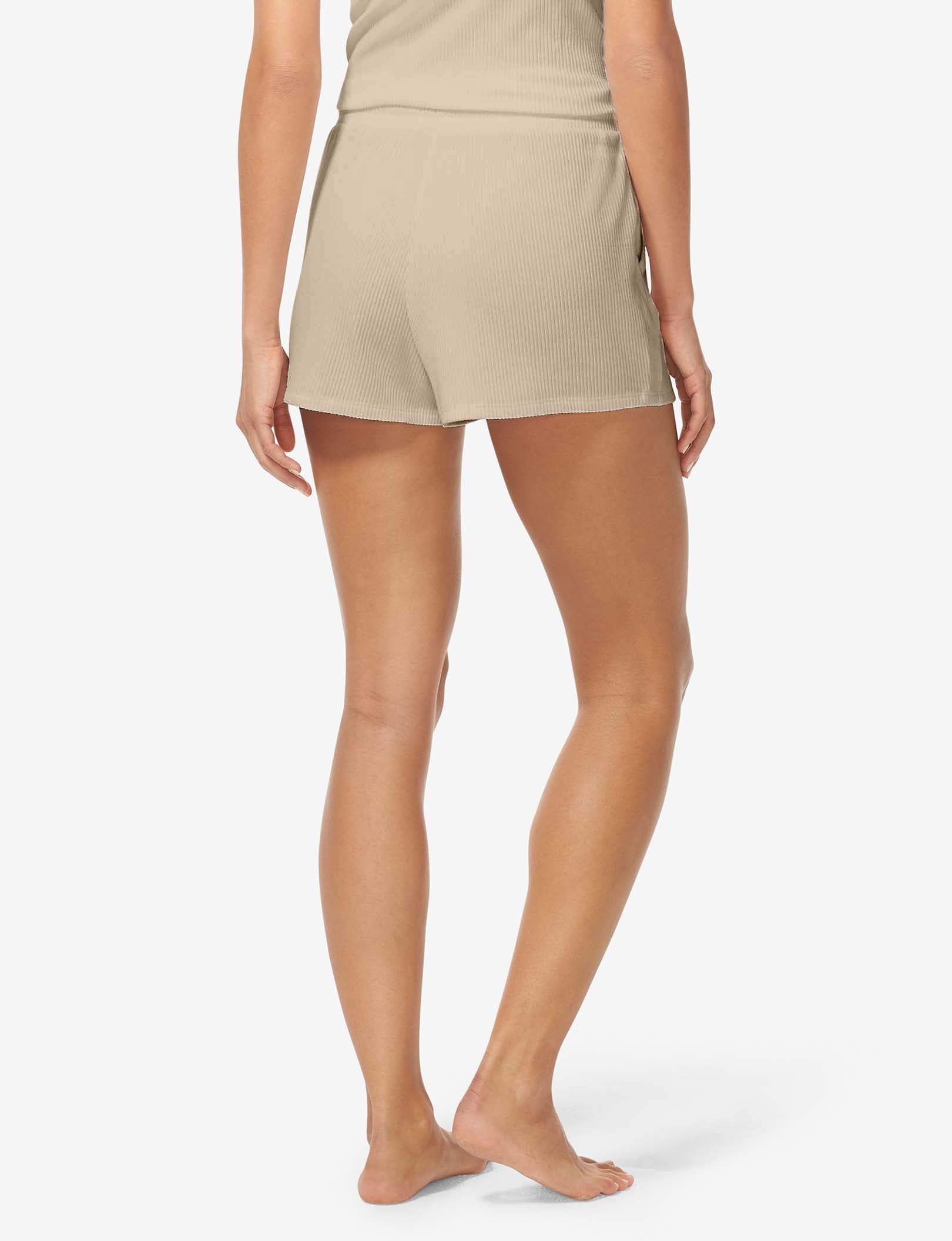 Women's Zen Ribbed Short::Doeskin