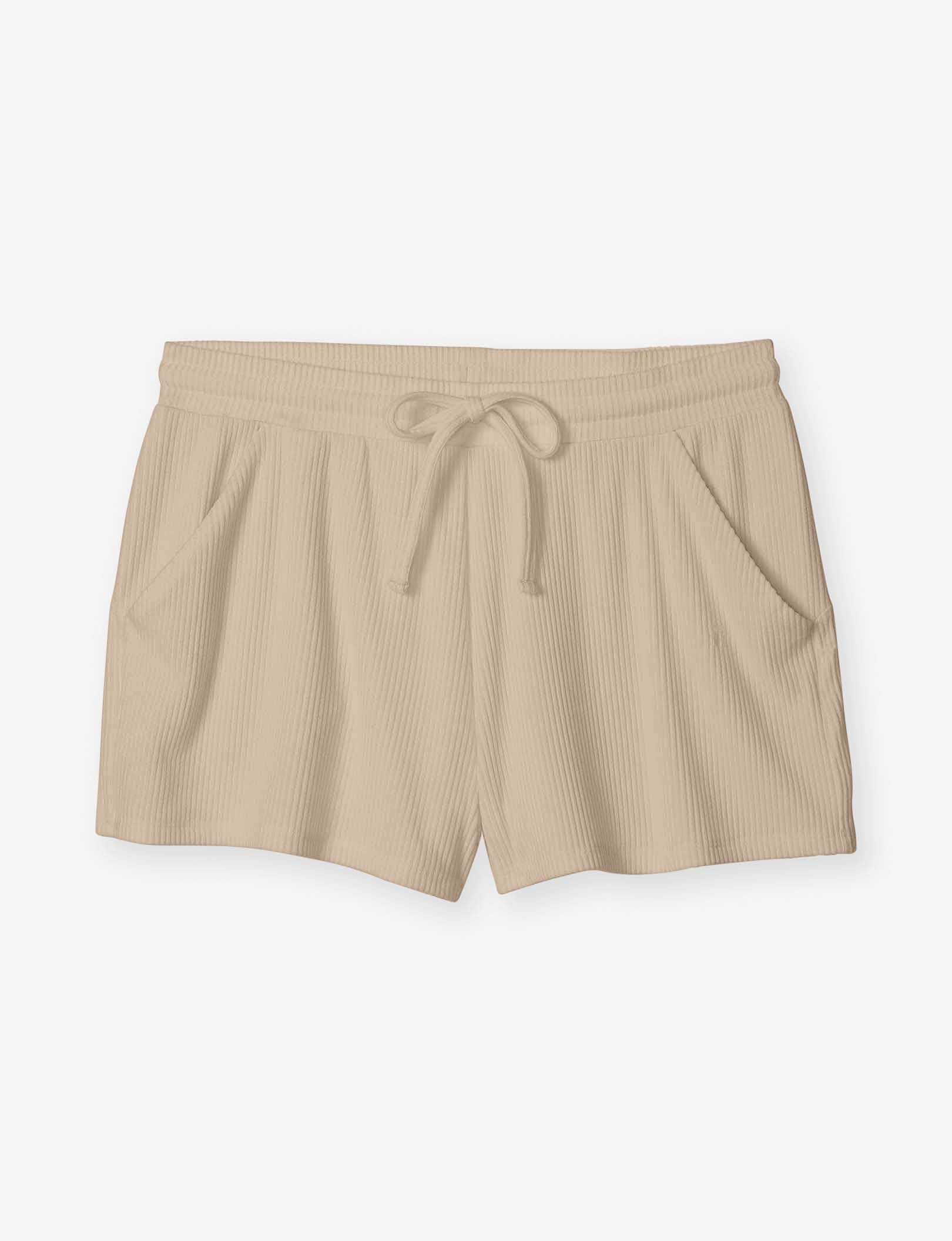 Women's Zen Ribbed Short::Doeskin