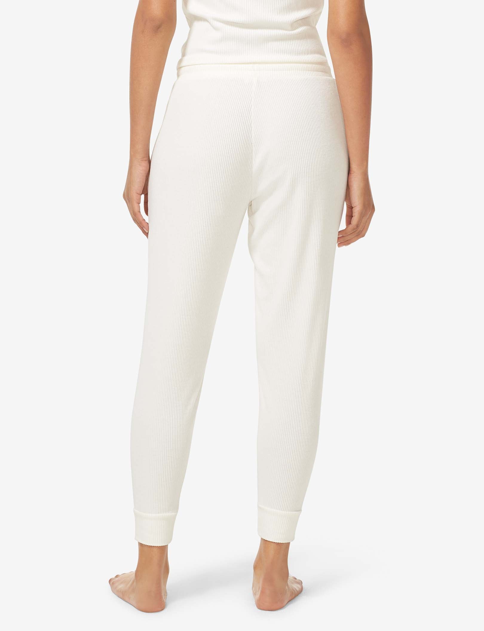 Women's Zen Ribbed Jogger::Coconut Milk