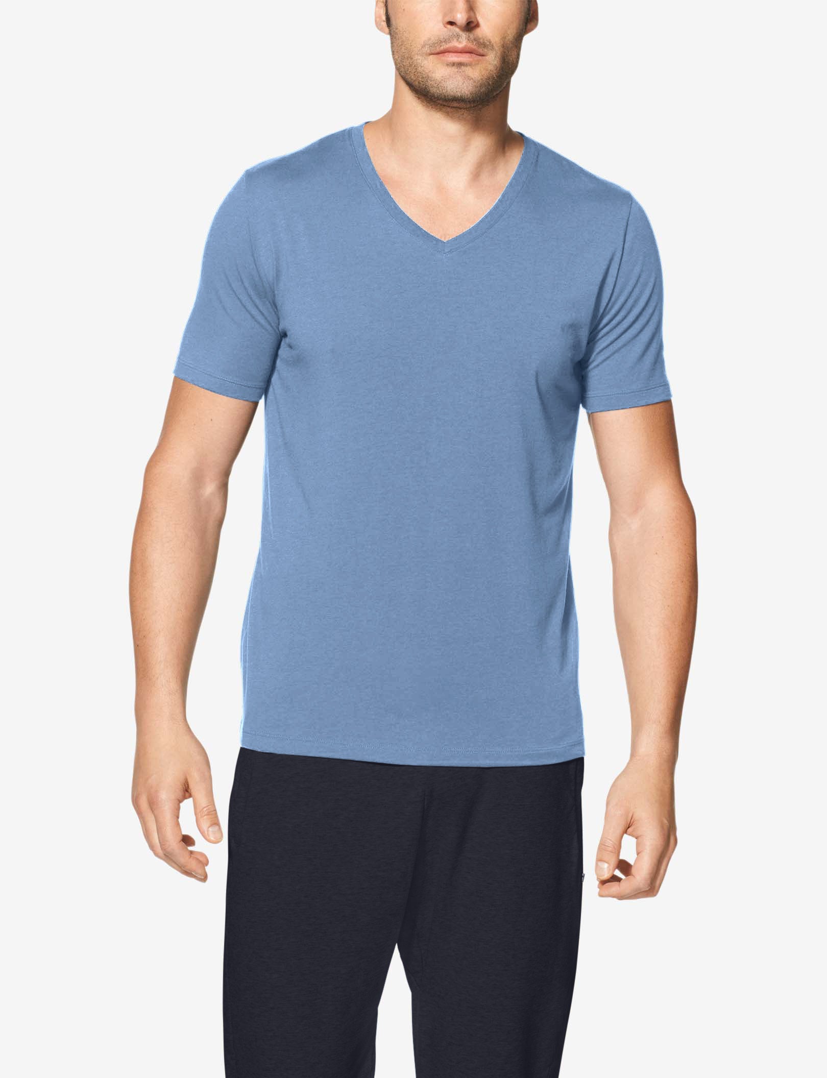 Second Skin V-Neck Tee::Bering Sea