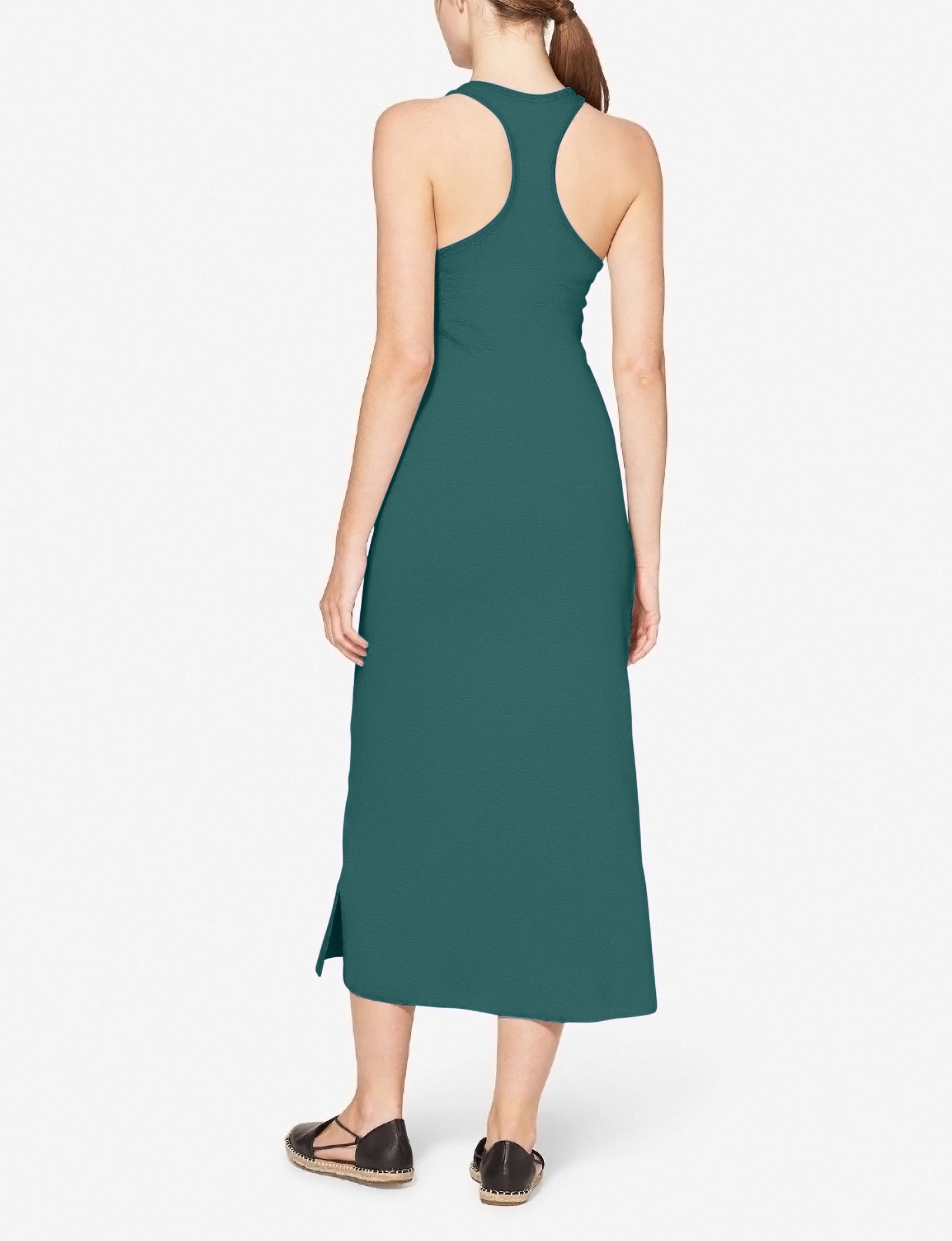 Women's Second Skin Racerback Dress::Mallard Green