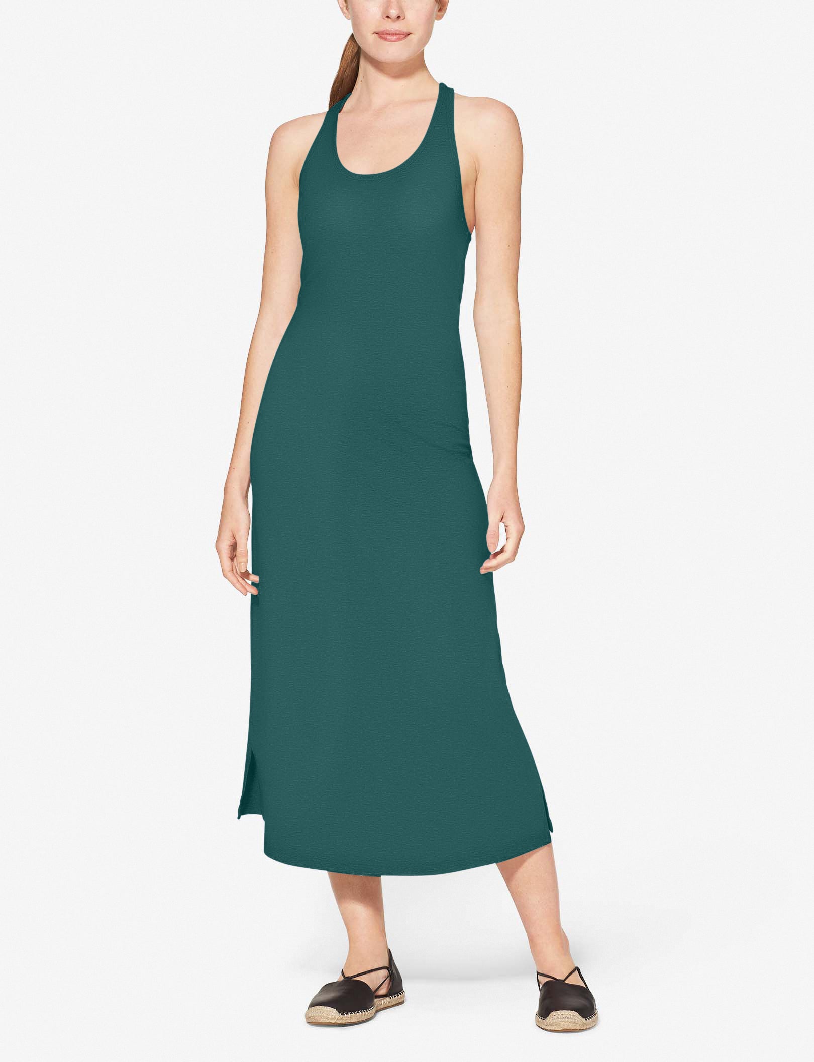 Women's Second Skin Racerback Dress::Mallard Green