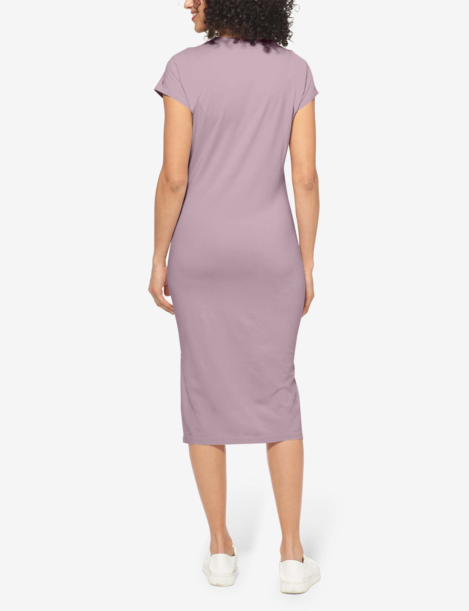 Women's Second Skin T-Shirt Dress::Dawn Pink