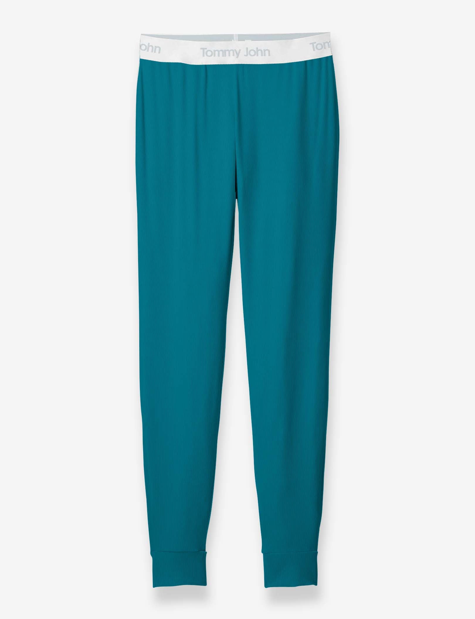 Women's Second Skin Rib Sleep Jogger::Deep Teal Rib