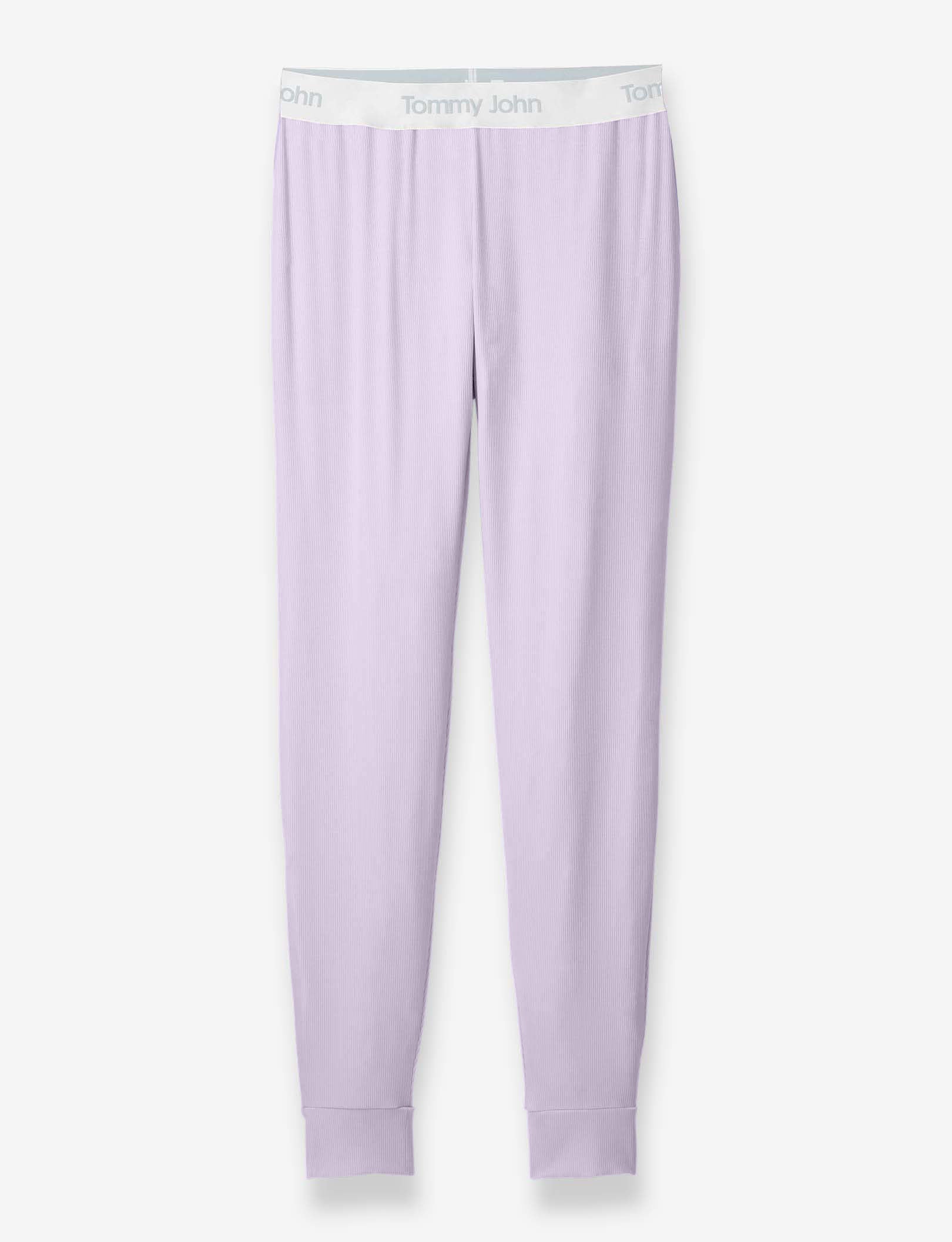 Women's Second Skin Micro Rib Sleep Jogger::Lavender Rib