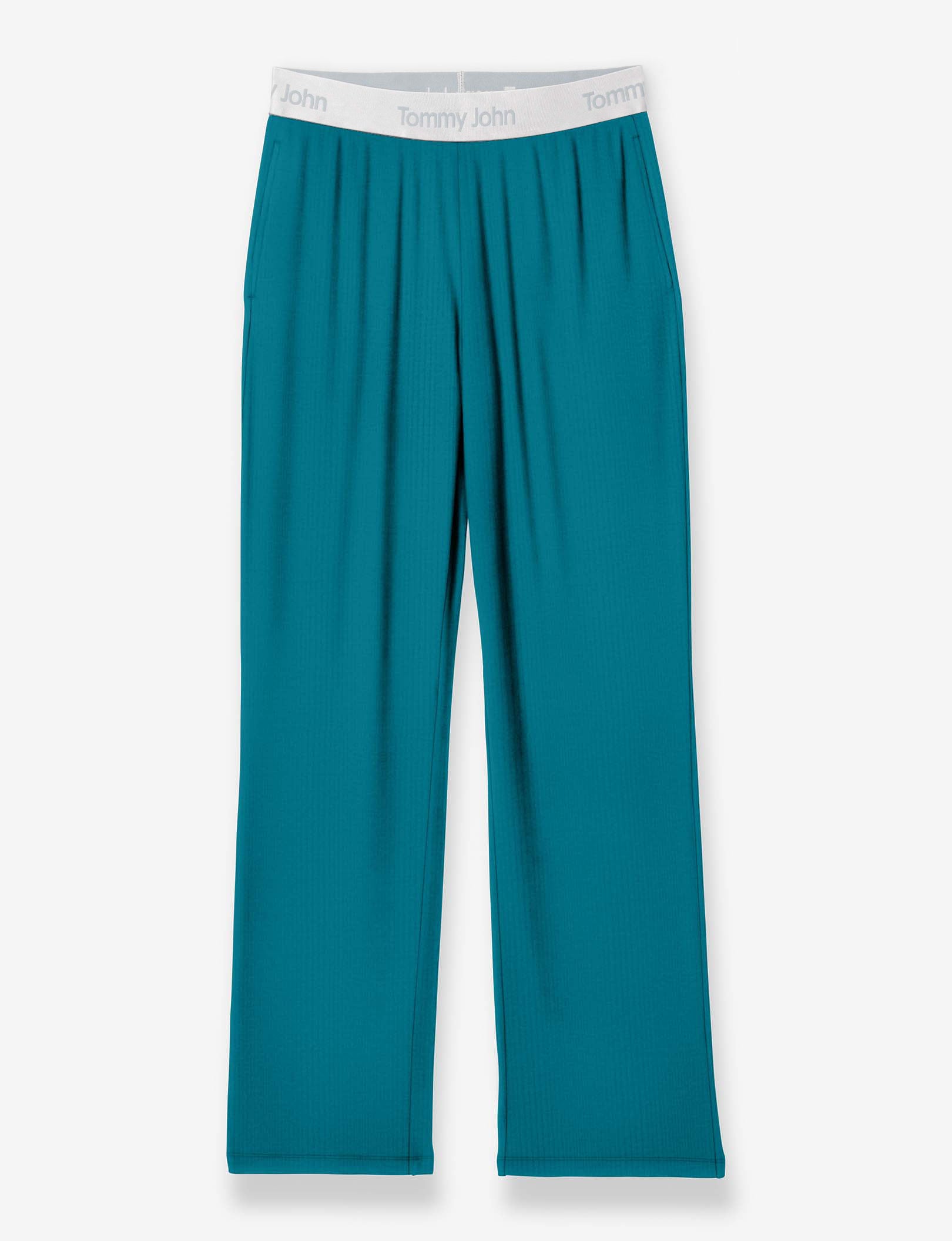 Women's Second Skin Micro Rib Sleep Pant::Deep Teal Rib