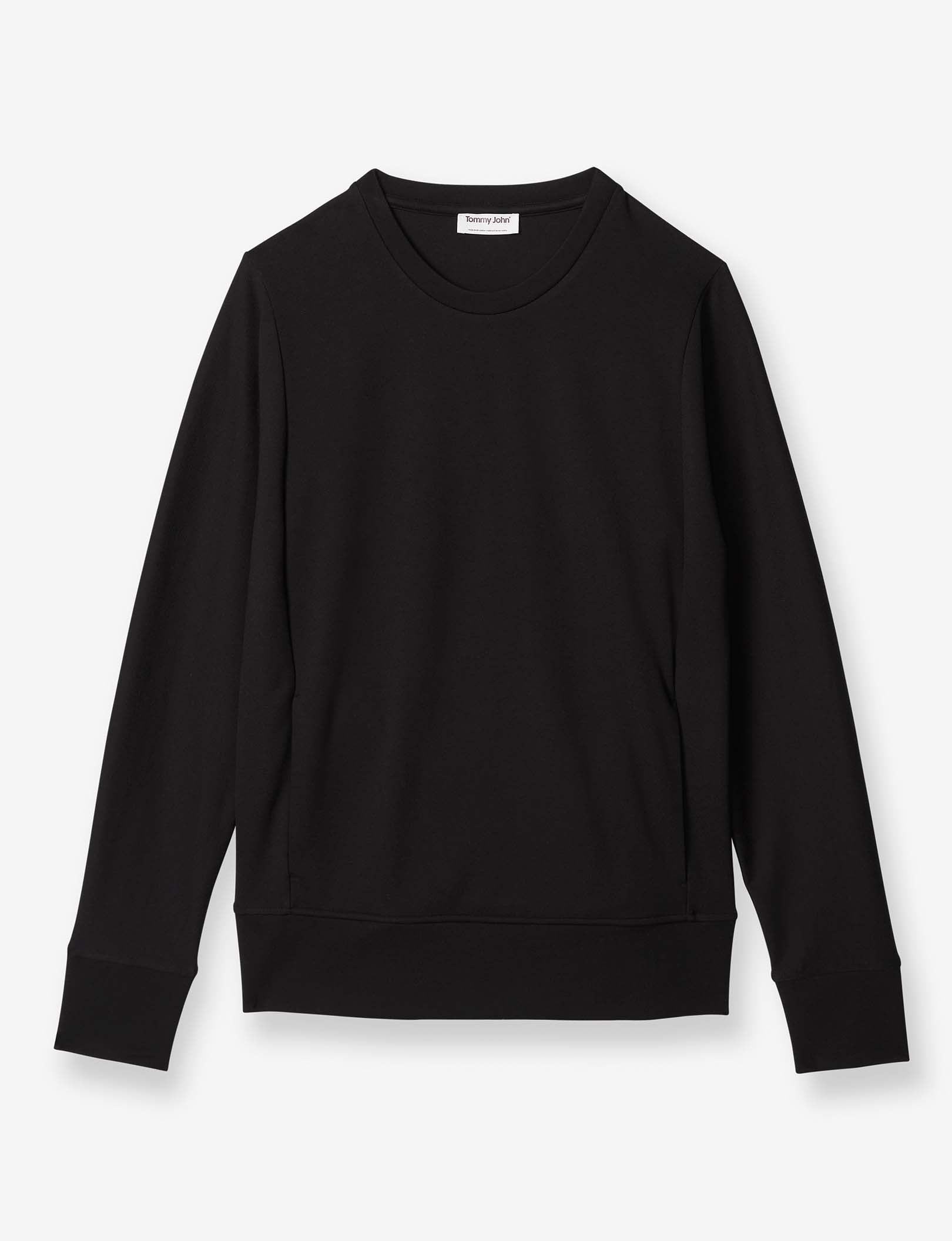 Women's Ponte Crew Neck Sweatshirt::Black
