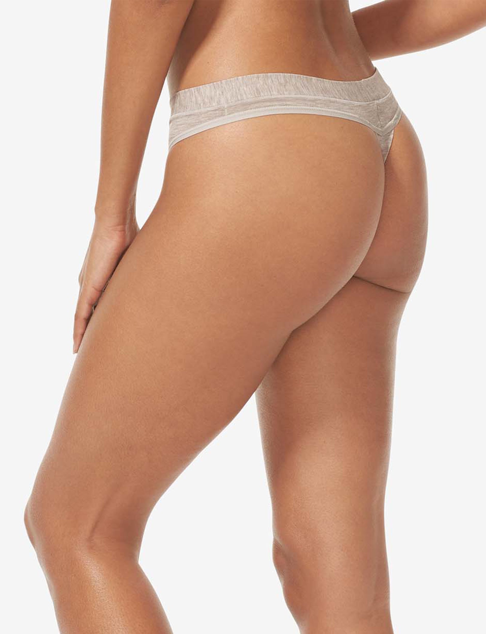 Women's Second Skin Thong::Dove Heather