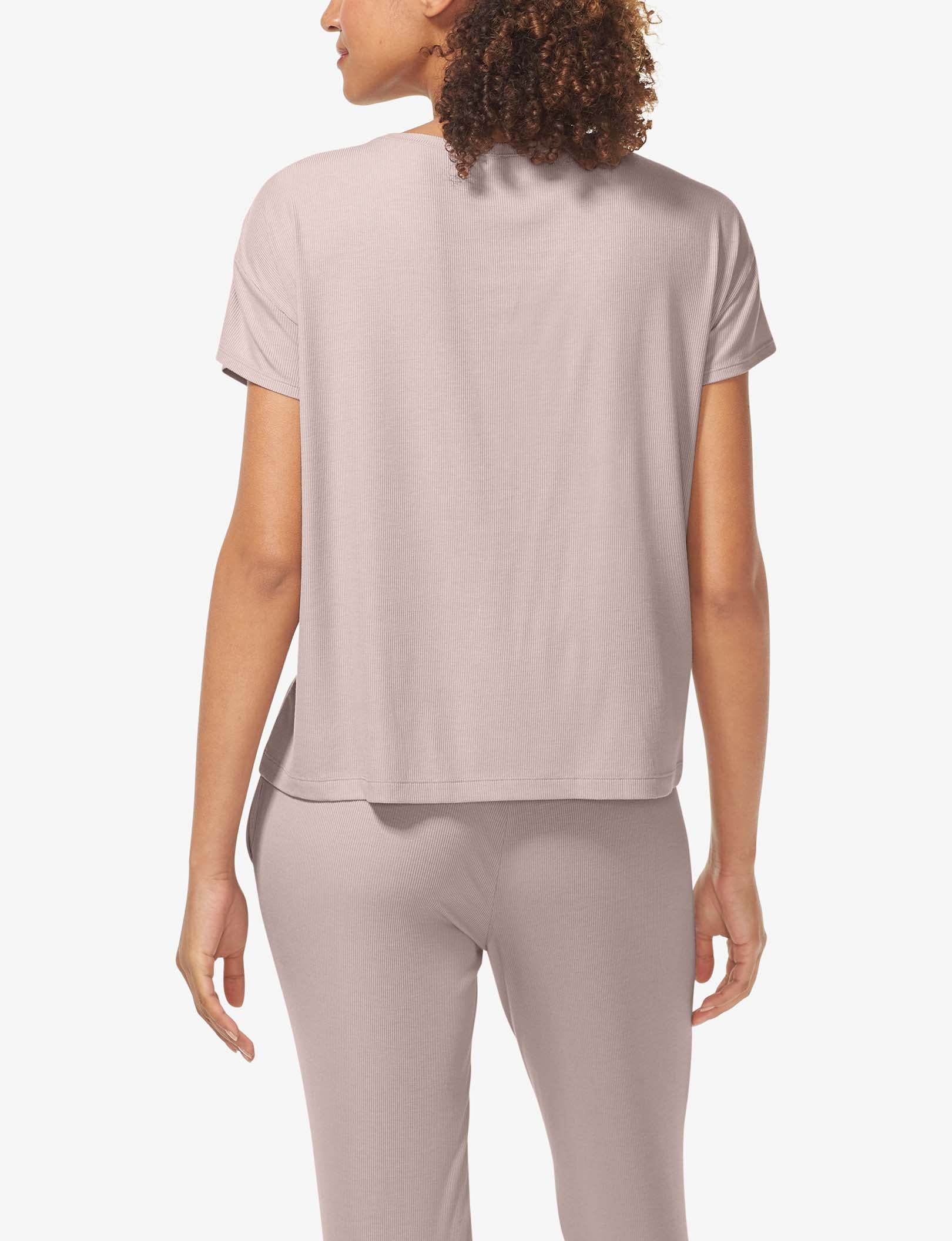Women's Second Skin Micro Rib Sleep Tee::Sphinx