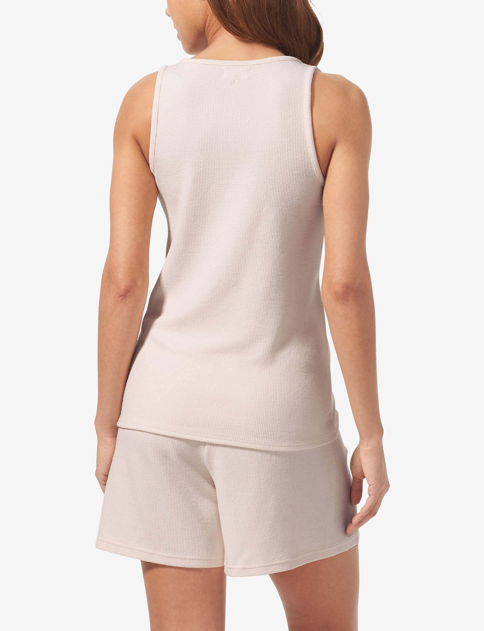Women's Zen Waffle Tank::Pastel Parchment Waffle