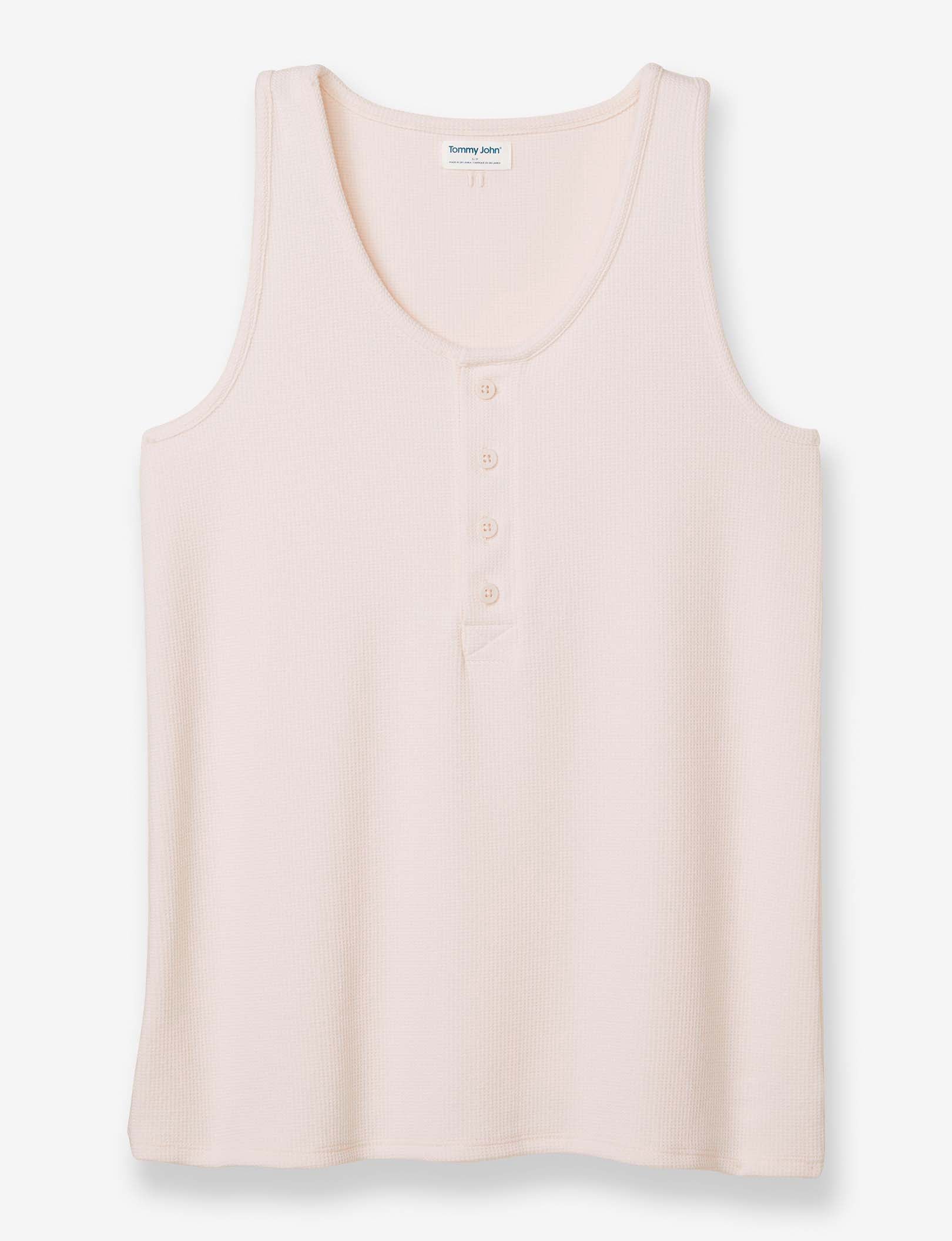 Women's Zen Waffle Tank::Pastel Parchment Waffle
