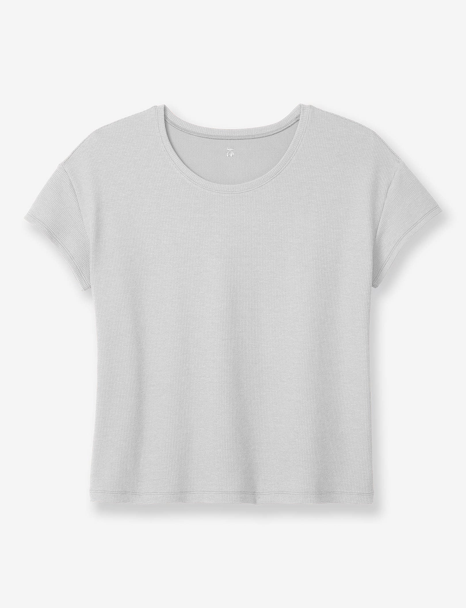 Women's Zen Waffle Tee::Mirage Gray