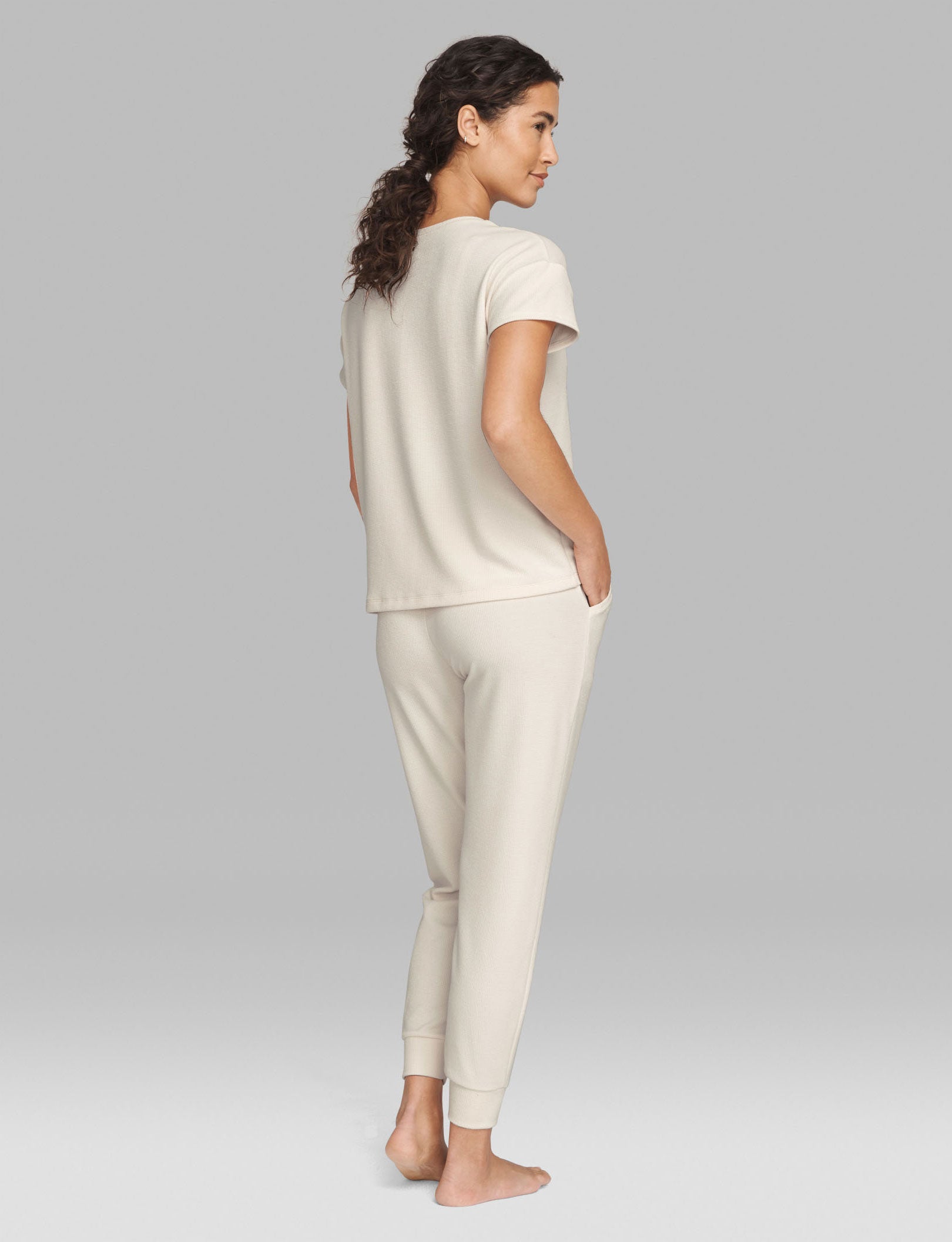 Women's Zen Waffle Tee::Pastel Parchment Waffle